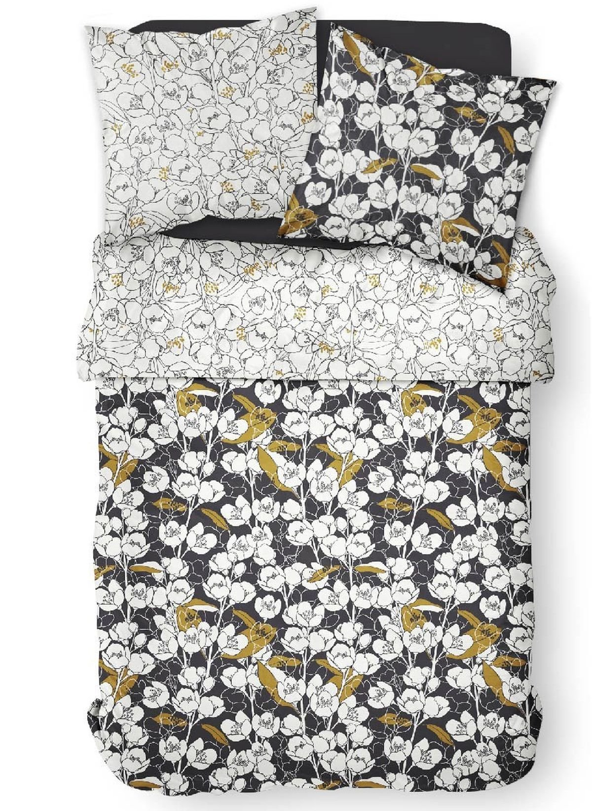 Floral printed cotton bedding set TODAY LINGE DE MAISON White
