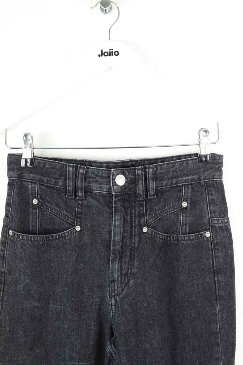 Cotton straight jeans ISABEL MARANT - Seconde Main Black