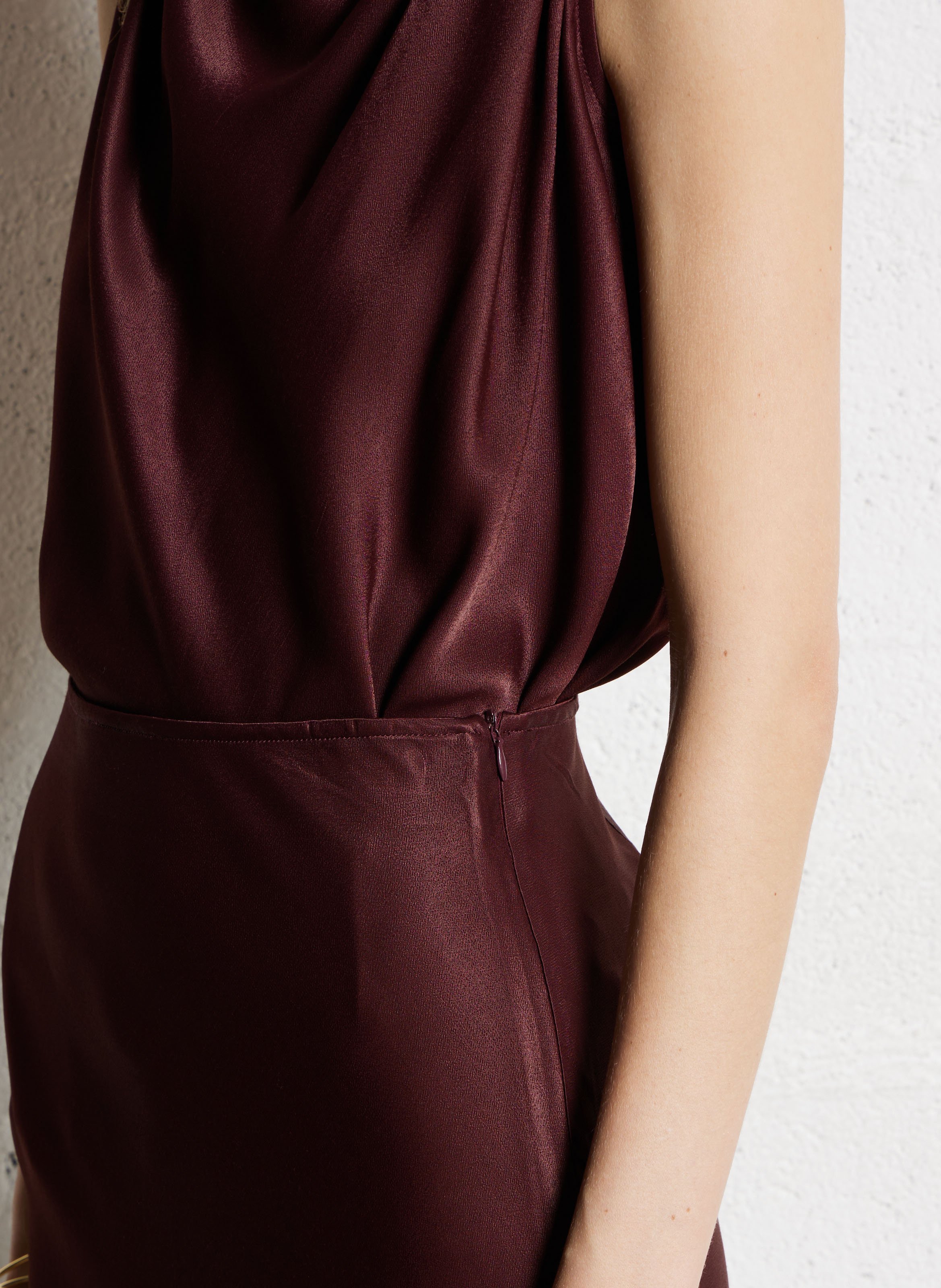 Jupe longue fluide SUNCOO Prune