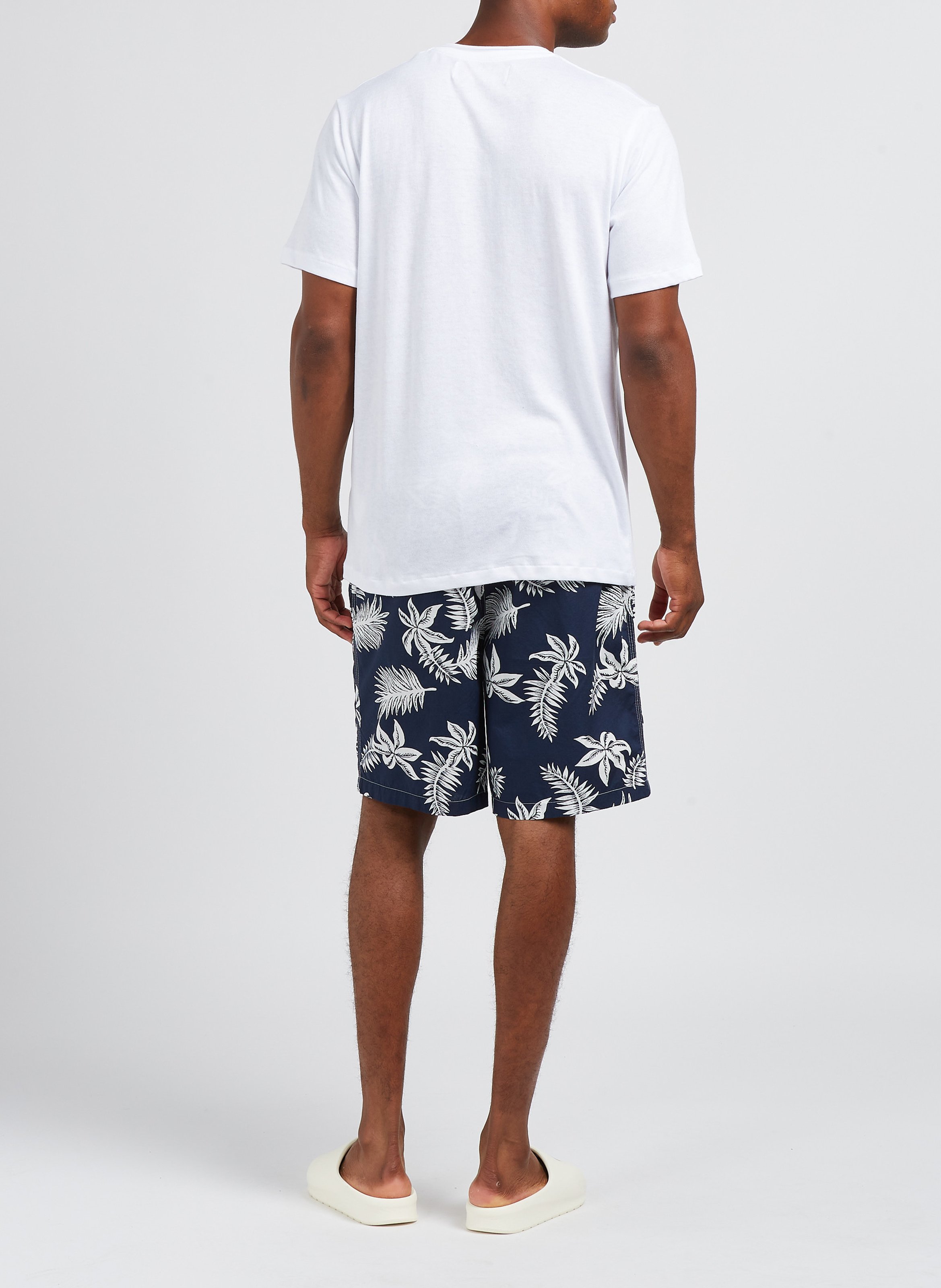 Zwemshort van biologisch katoen met exotische print SCOTCH AND SODA Blauw