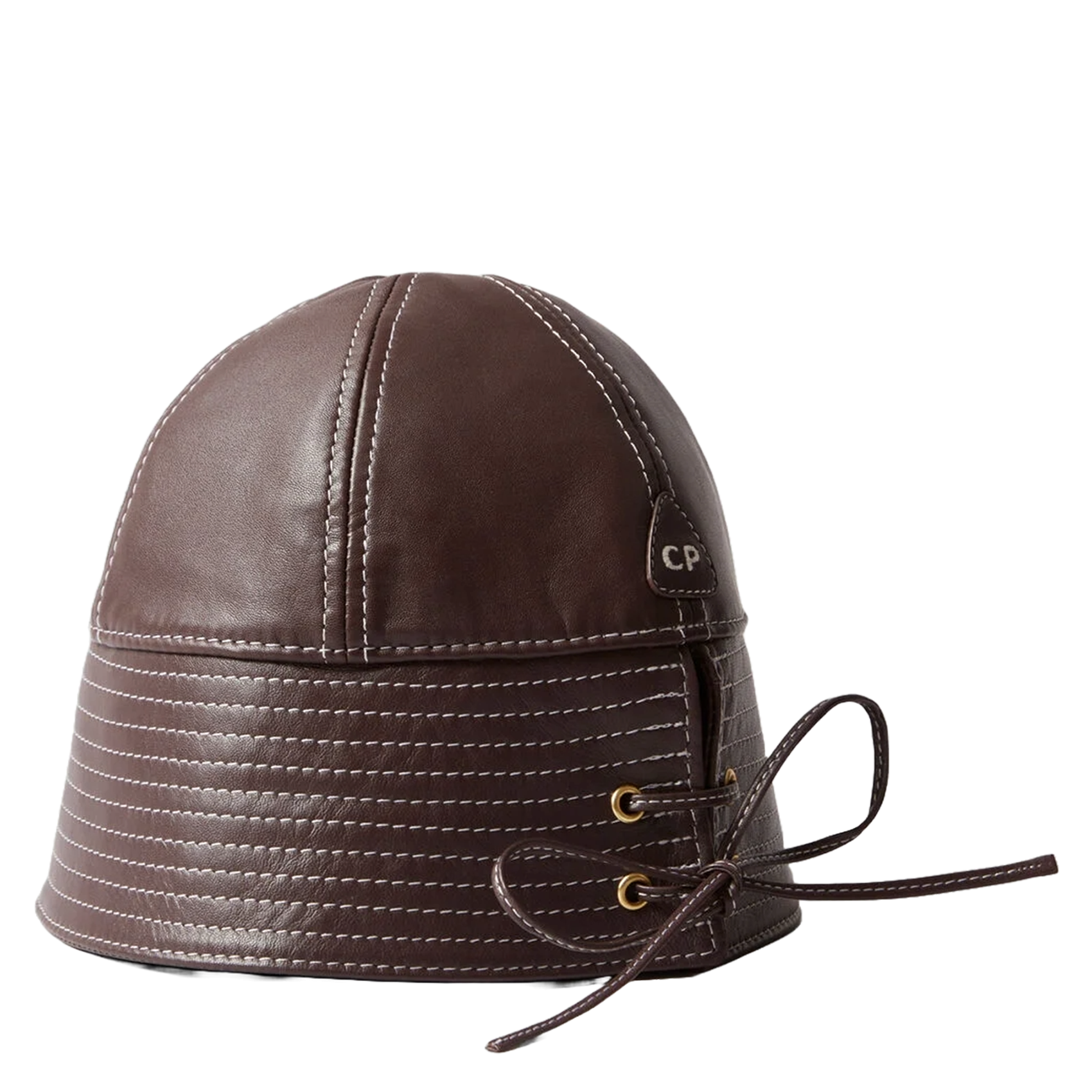 Lederstiefel mit Kontrastnähten CLAUDIE PIERLOT Rot