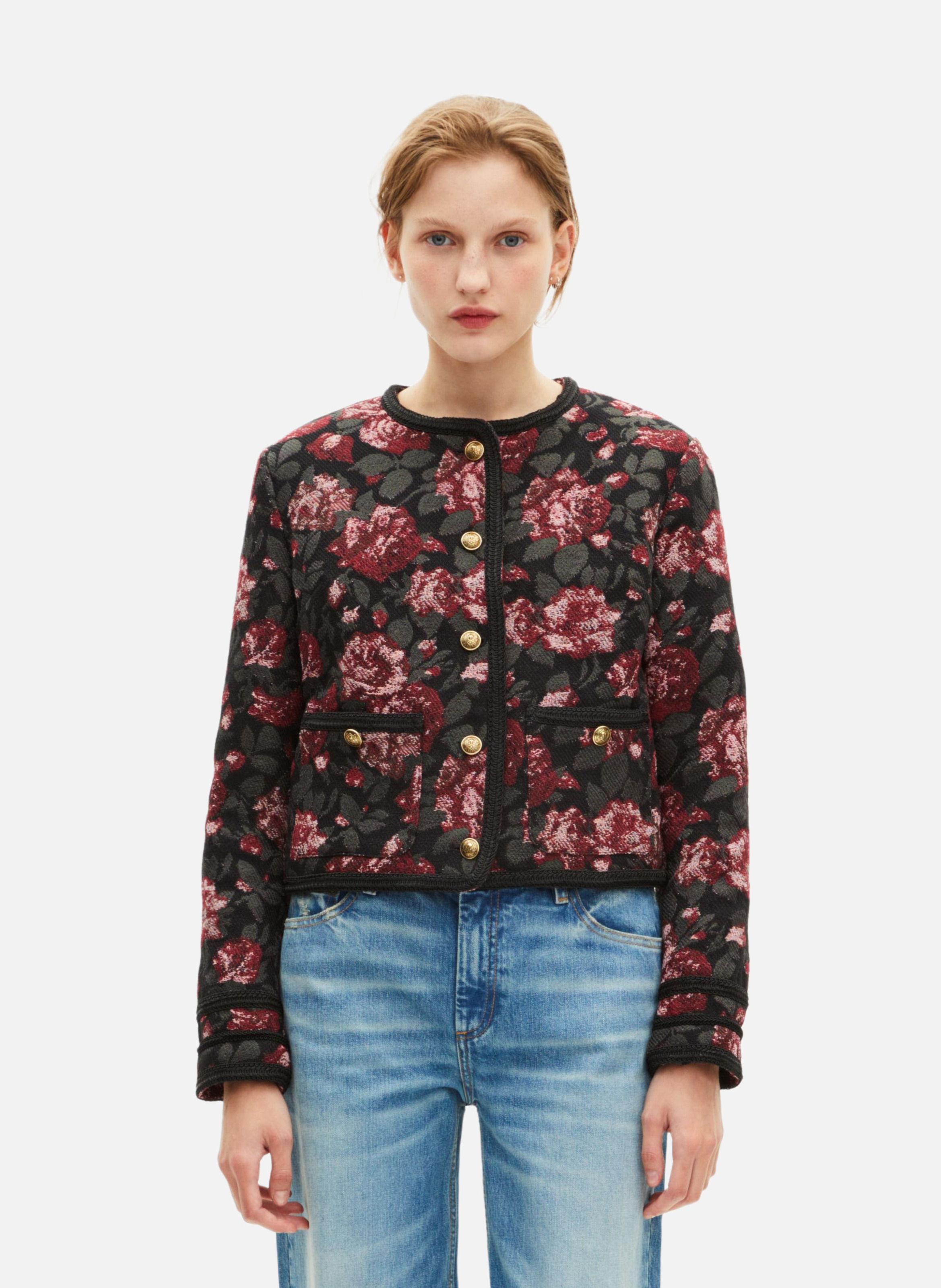 Jacquard jacket THE KOOPLES Red