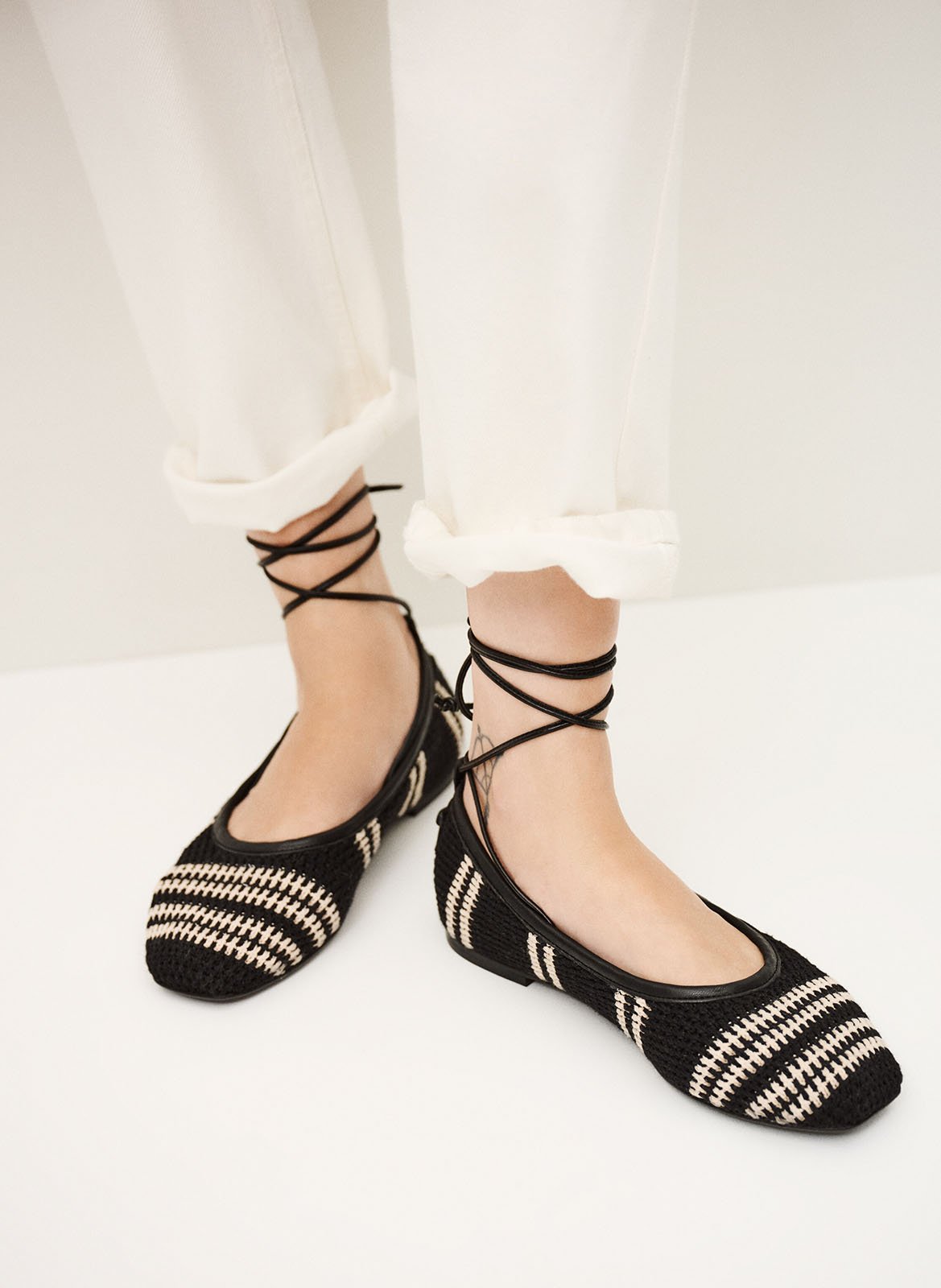 Ballerines en coton BA&SH Noir