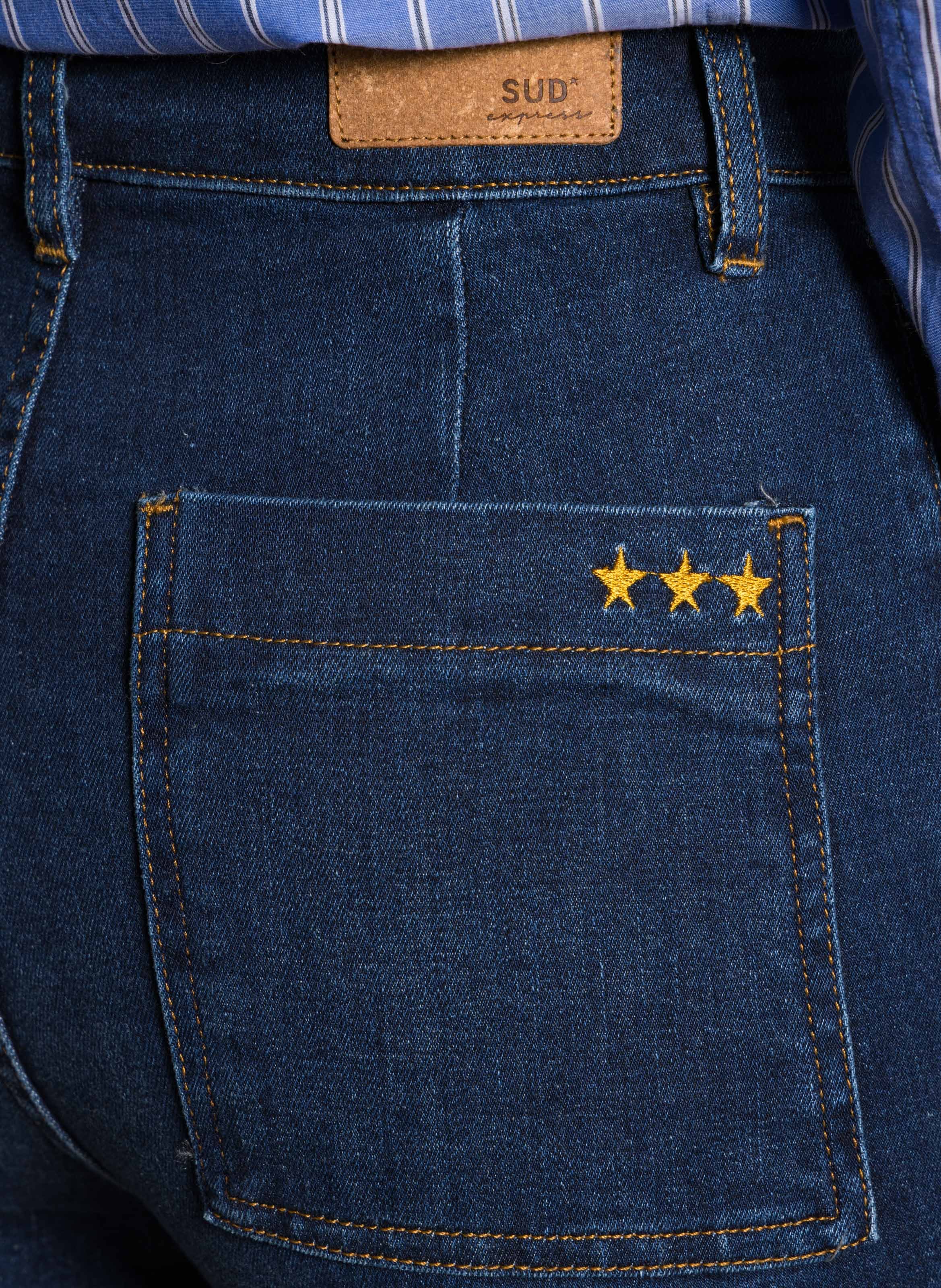 Jean droit en coton mélangé SUD EXPRESS Bleu