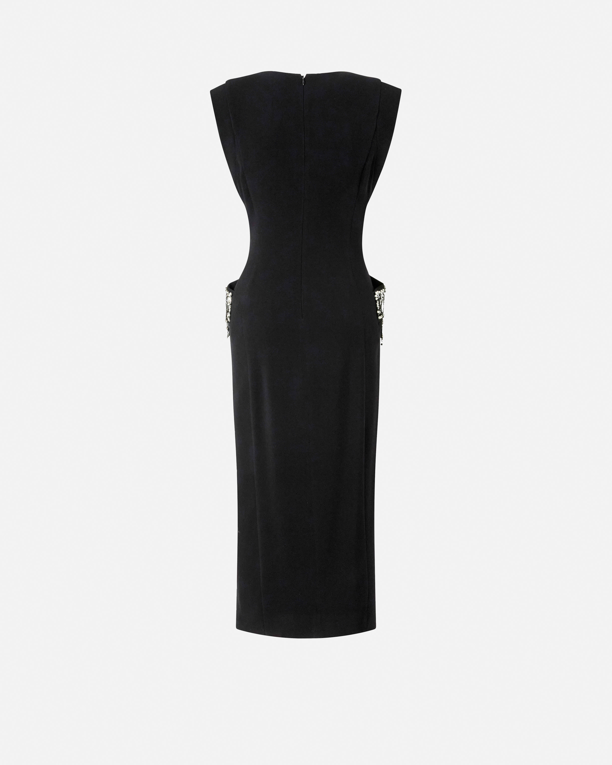 Fitted dress with jewel embroidery PINKO Black