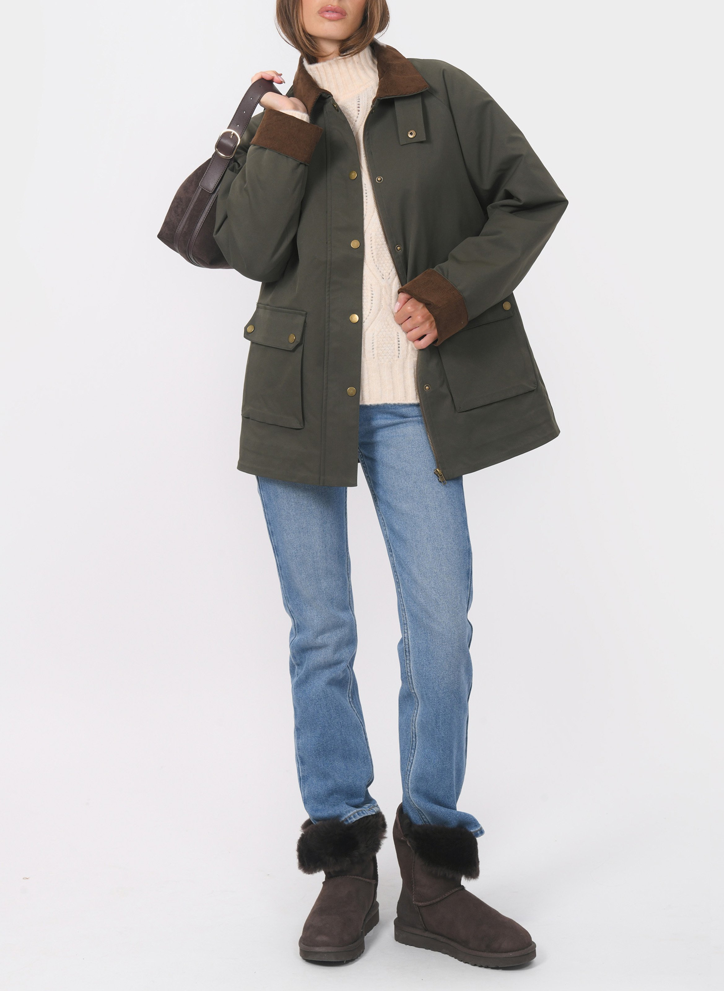 Blouson droit col classique KOOKAI Kaki