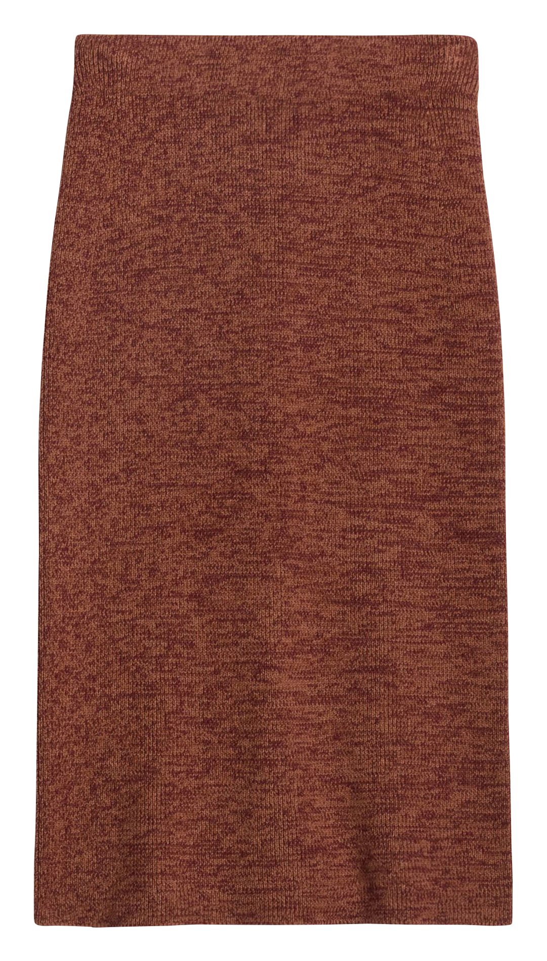 Jupe droite en maille en coton et en laine VANESSA BRUNO Marron