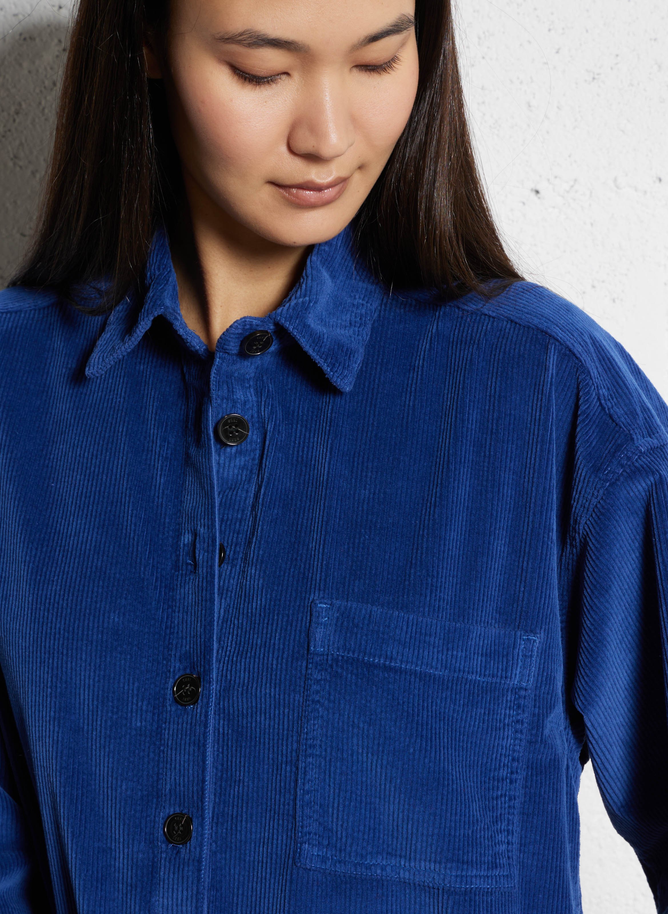 Straight corduroy shirt IKKS Blue