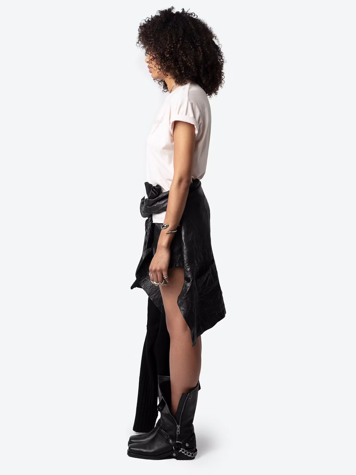 Tee-shirt col rond en coton bio ZADIG&VOLTAIRE Rose