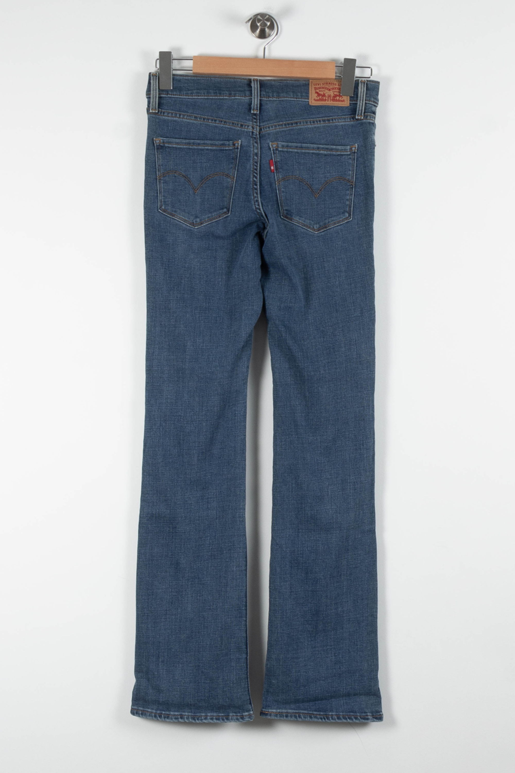 Cropped slim jeans with studs LEVI'S - Seconde main Blue