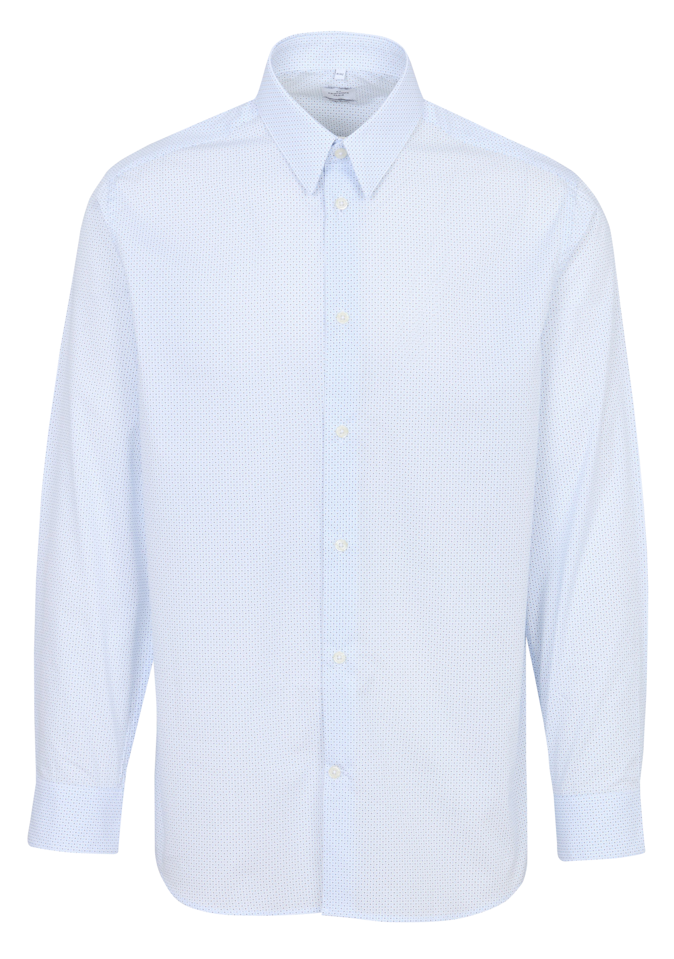 Chemise droite col classique en coton imprimé AU PRINTEMPS PARIS Bleu