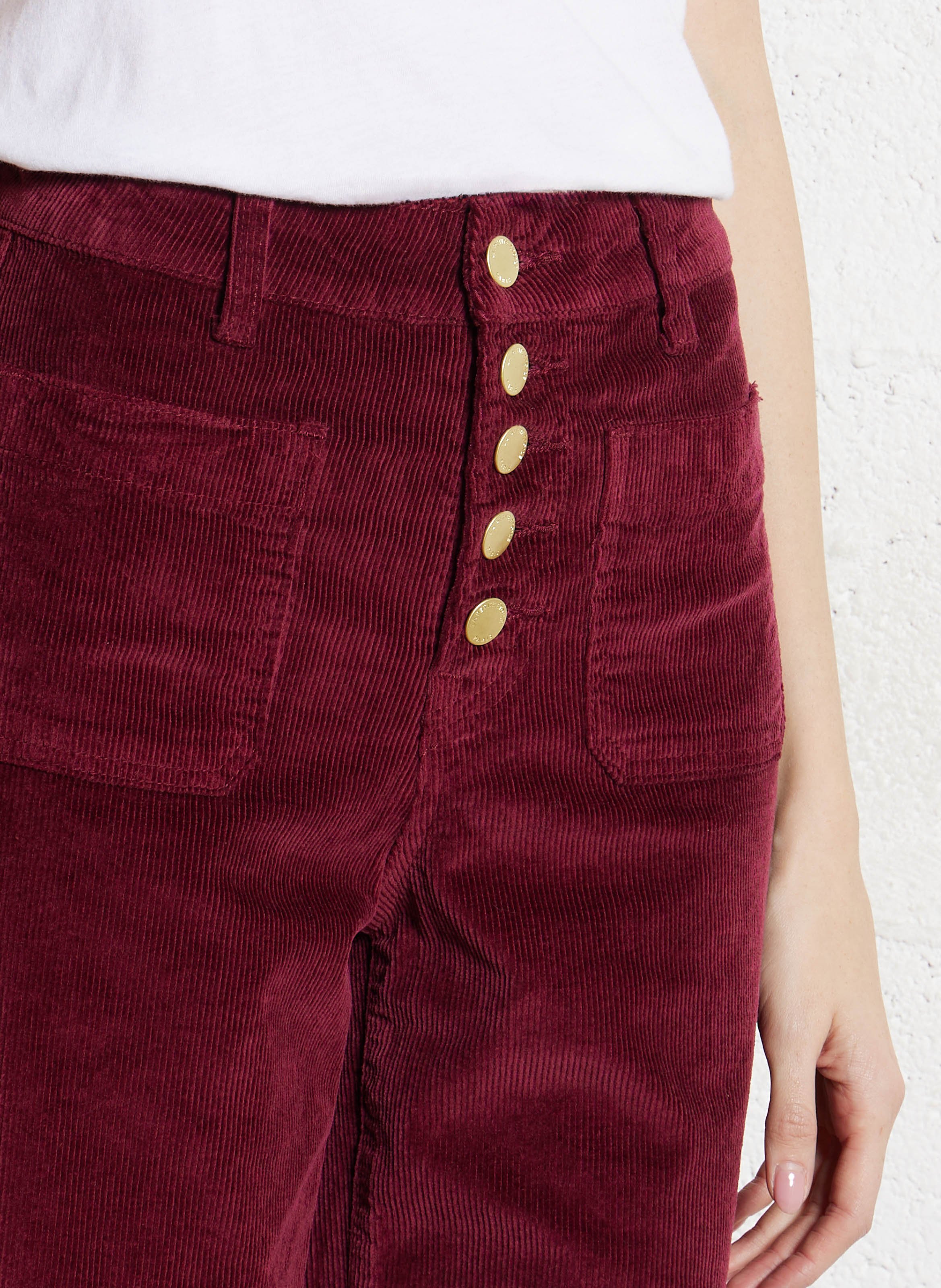 Jean taille haute évasée LA PETITE ETOILE Rouge