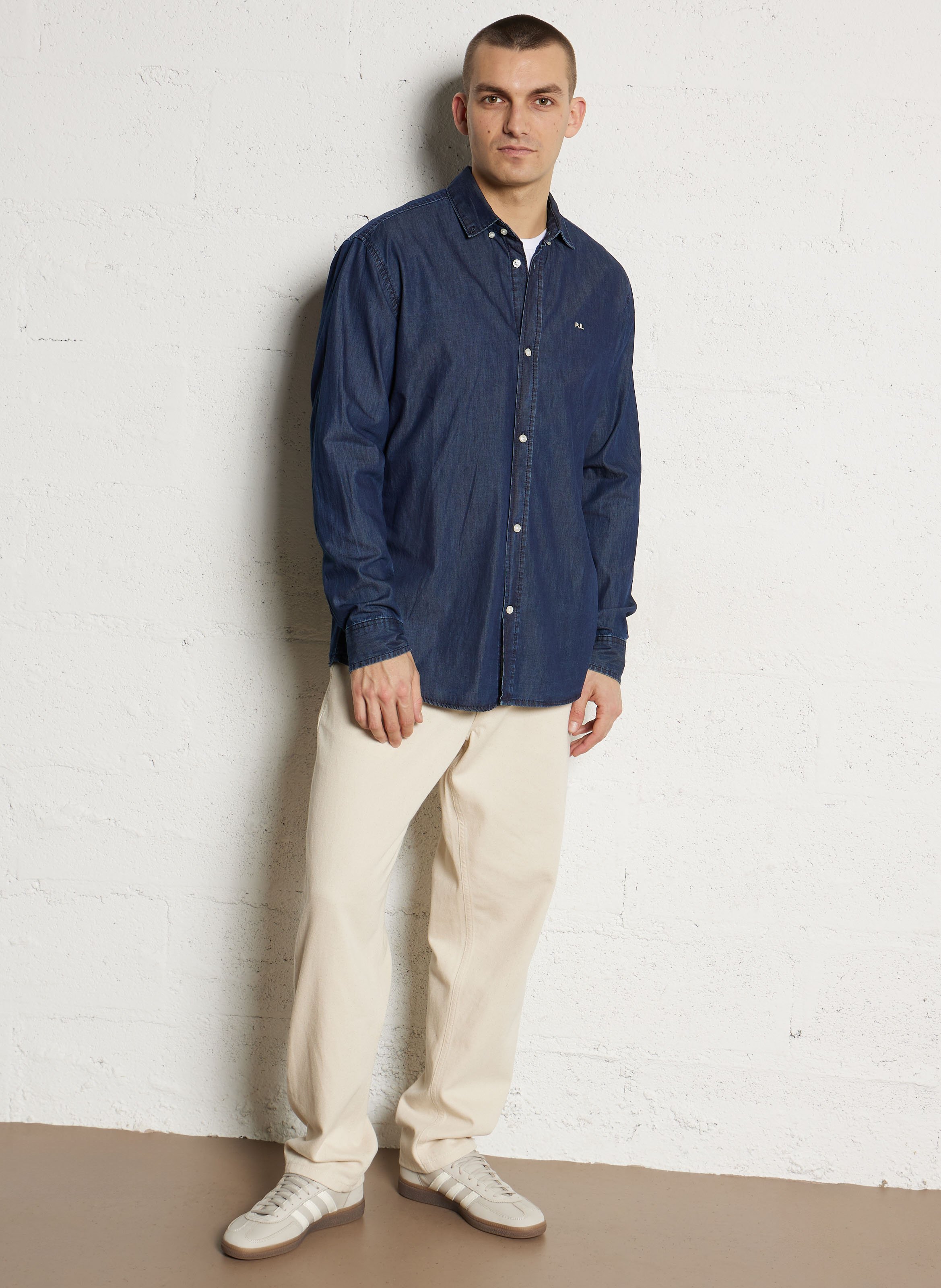 Classic straight denim shirt PEPE JEANS Blue