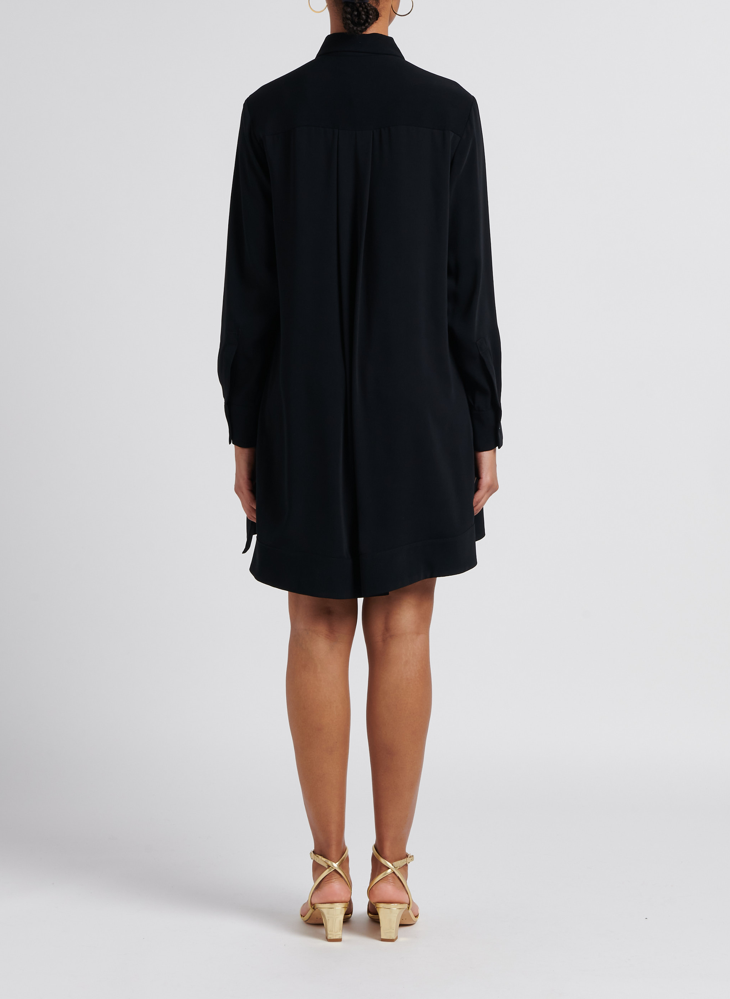 Korte jurk met klassieke kraag PINKO Zwart