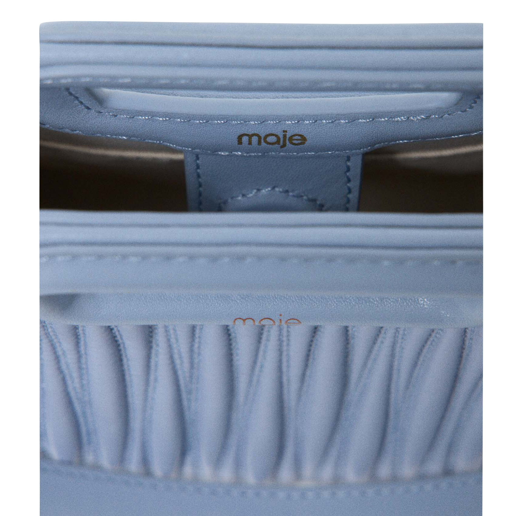 Dori leather shoulder bag MAJE Blue