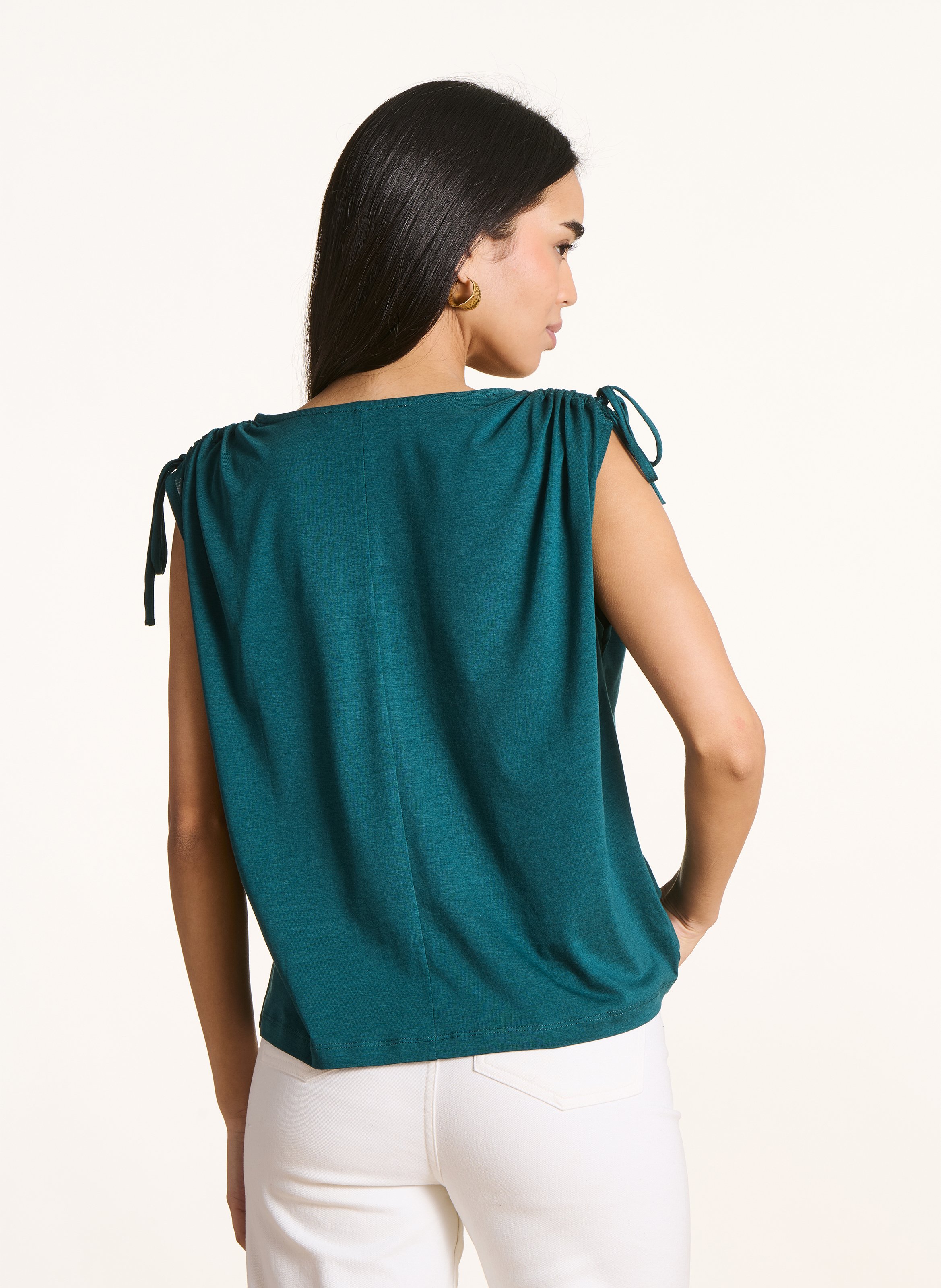 Tee-shirt oversize col V LA FEE MARABOUTEE Vert