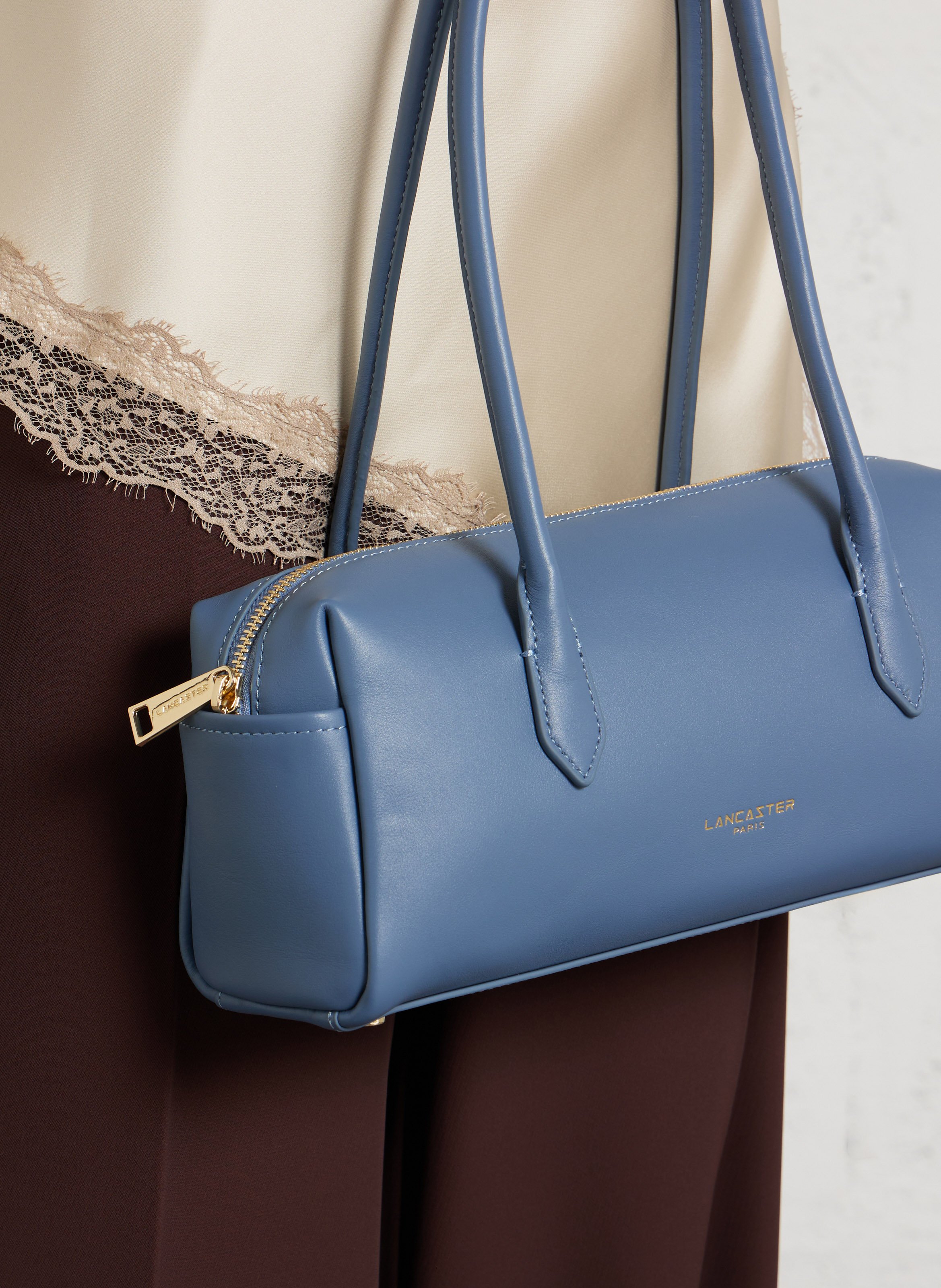 Sac trotteur en cuir LANCASTER PARIS Bleu