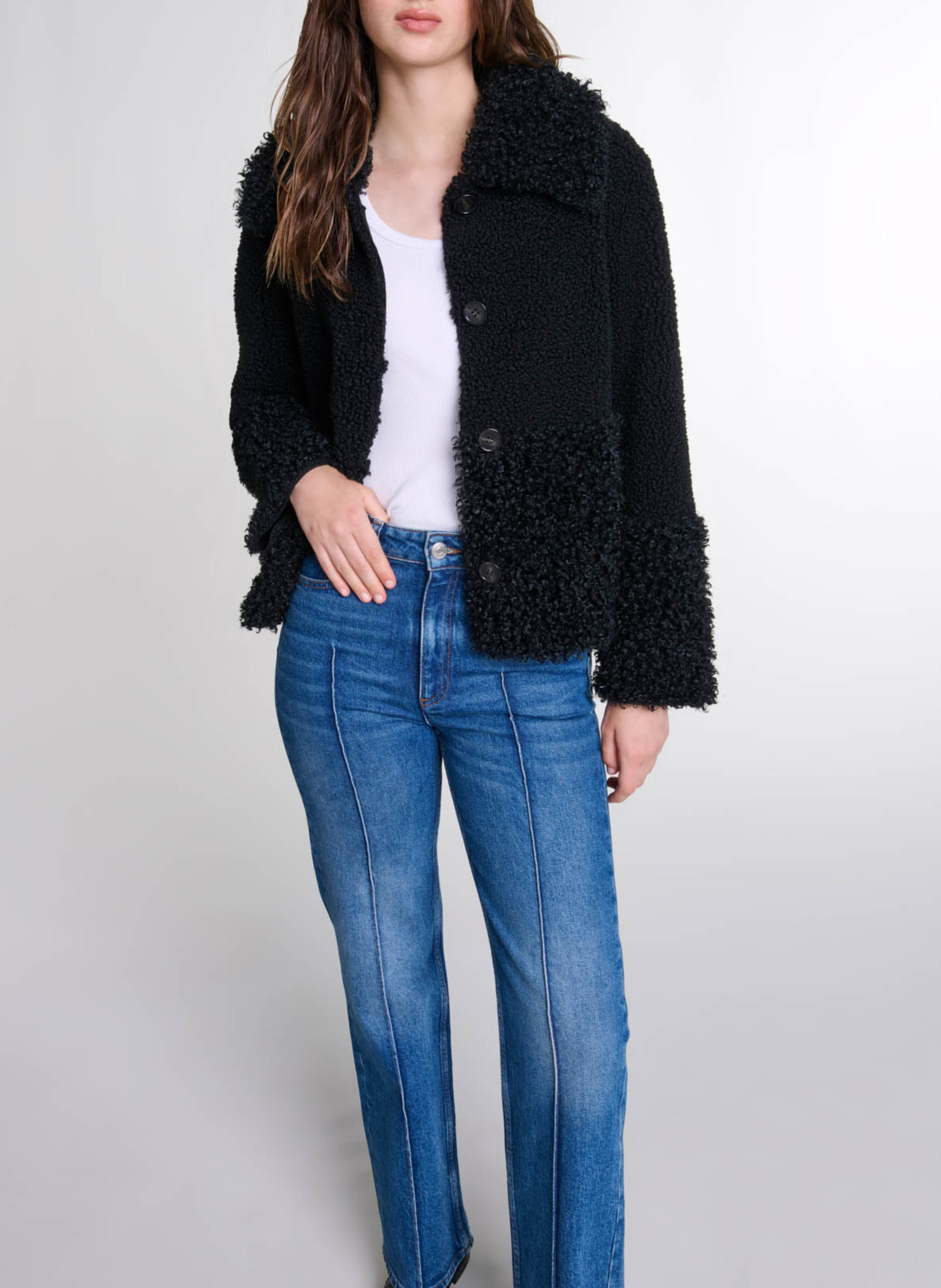 Recht jasje MAJE Zwart