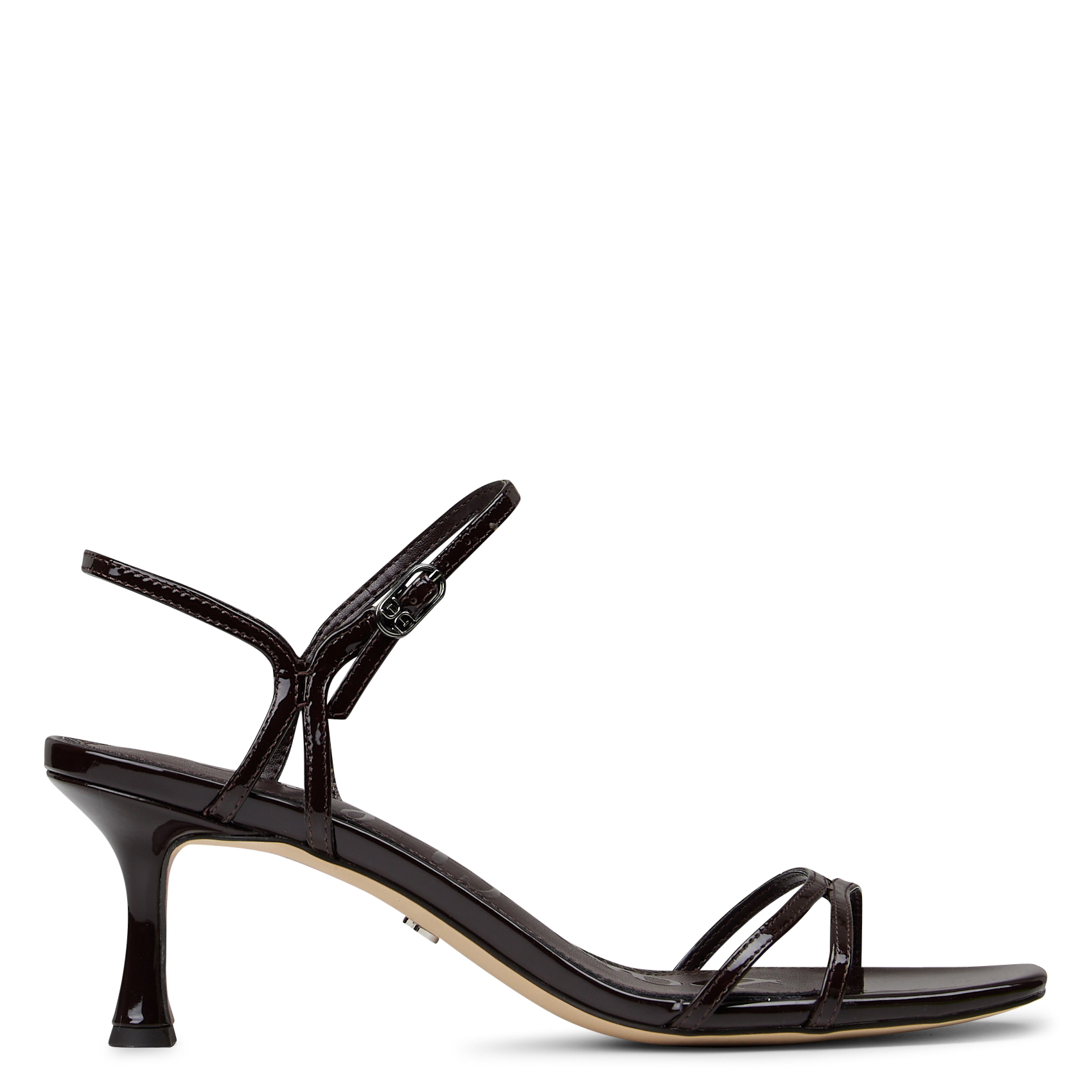 Lackleder-Sandalen mit Absatz SAM EDELMAN Braun