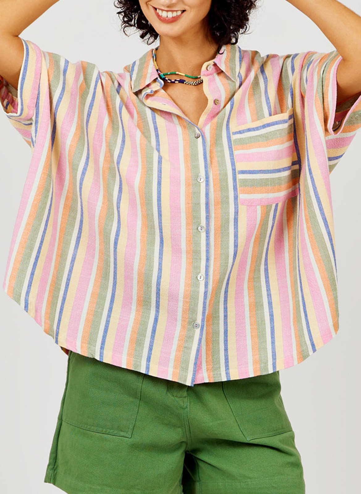 Chemise ample en coton A.P Multicolore