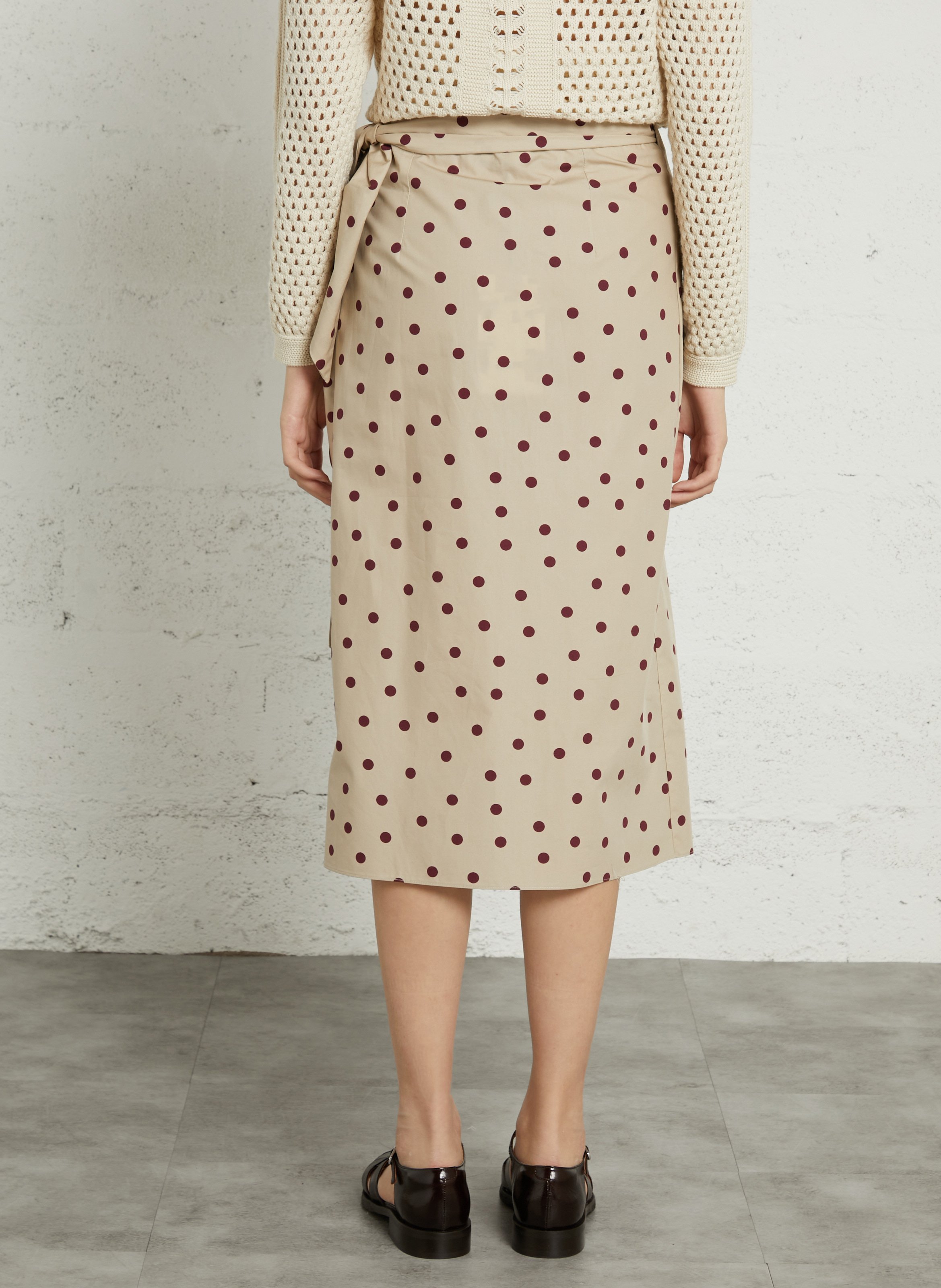 Wickelrock mit Punkten BELLEPIECE Beige