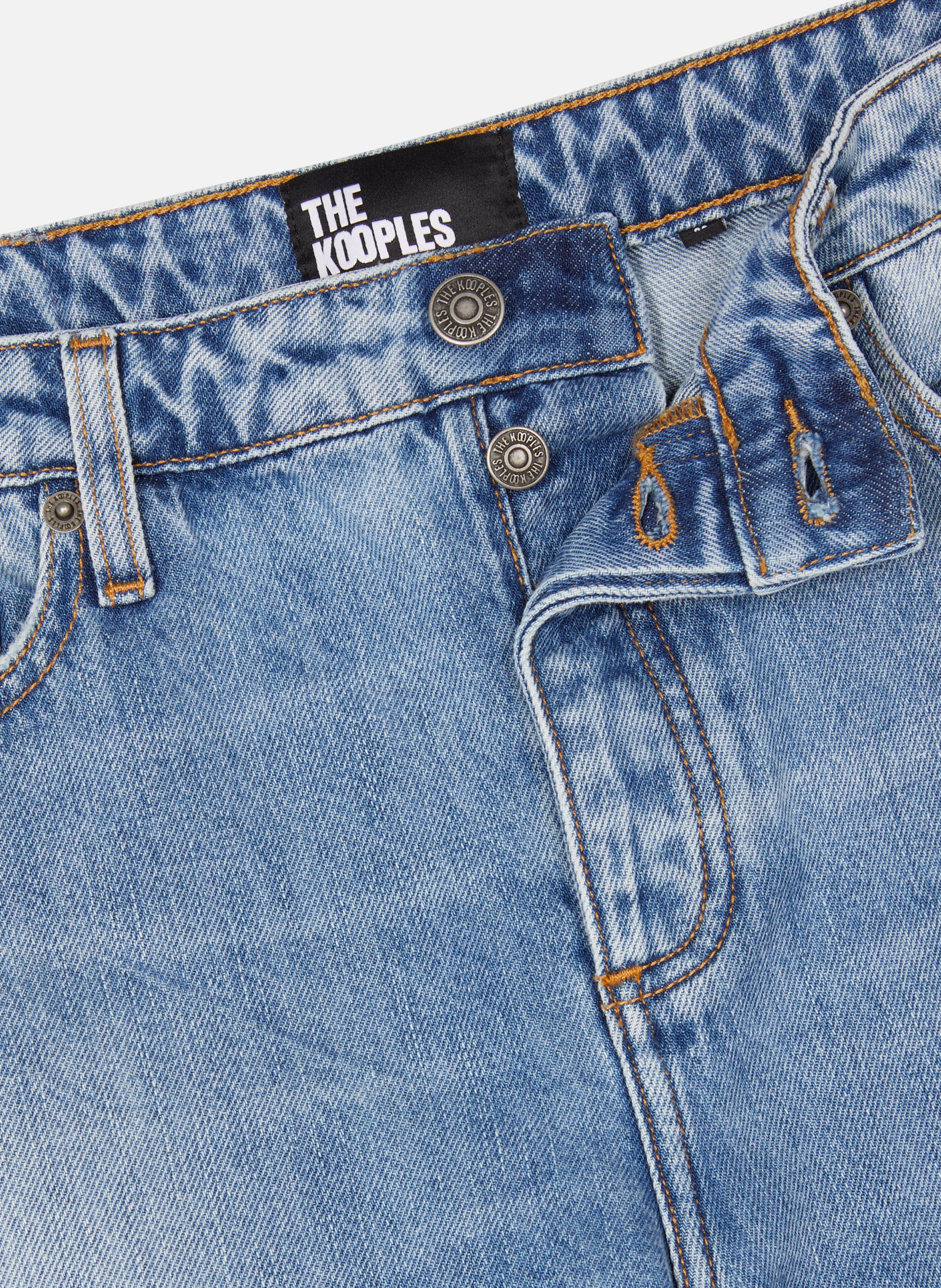 Straight cotton-blend pants THE KOOPLES Blue