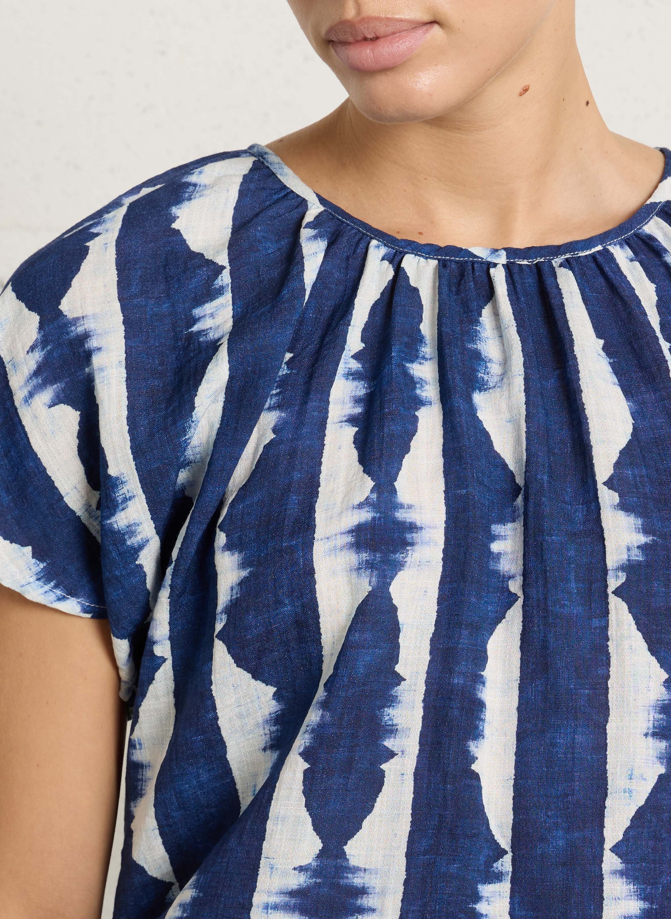 Oversized cotton top THE KORNER Blue