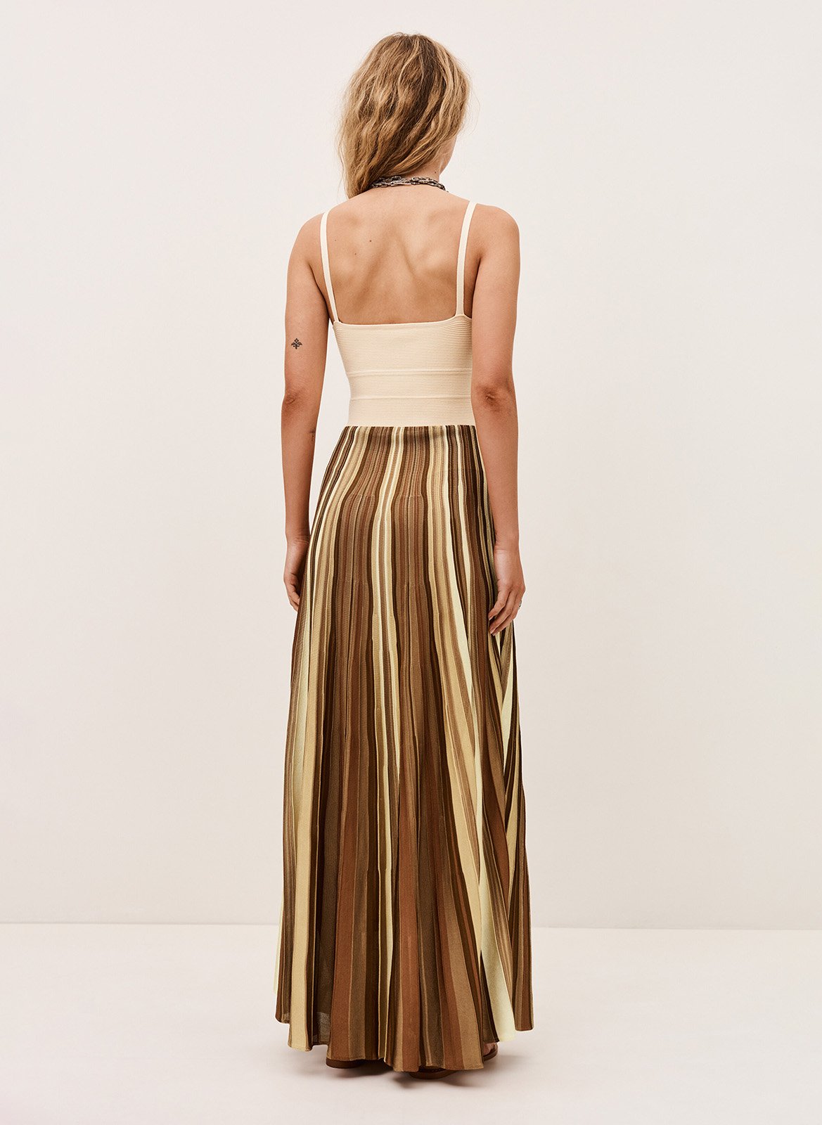 Robe longue encolure V BA&SH Multicolore