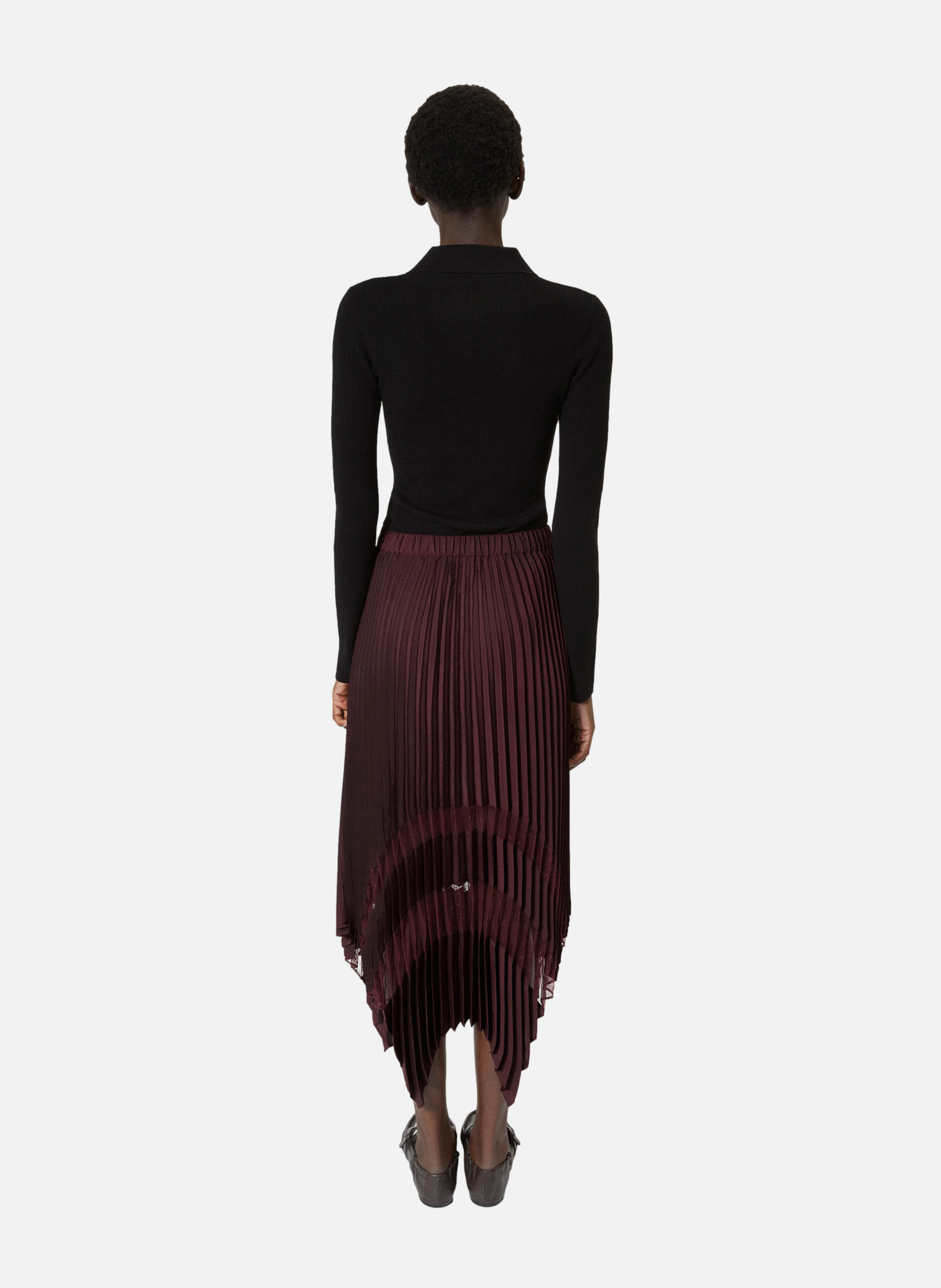 Long pleated skirt THE KOOPLES Red