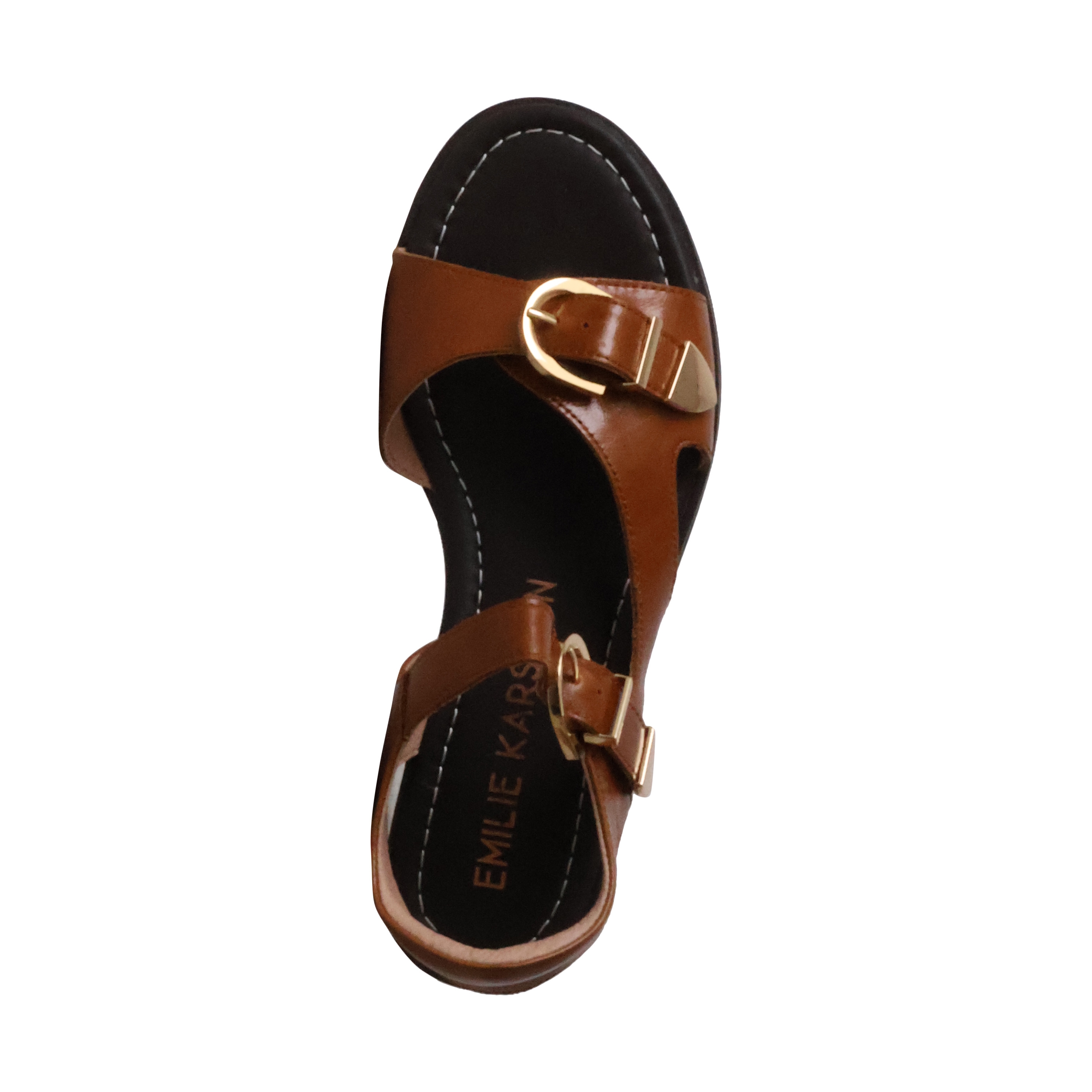 Fiona leather sandals EMILIE KARSTON Brown