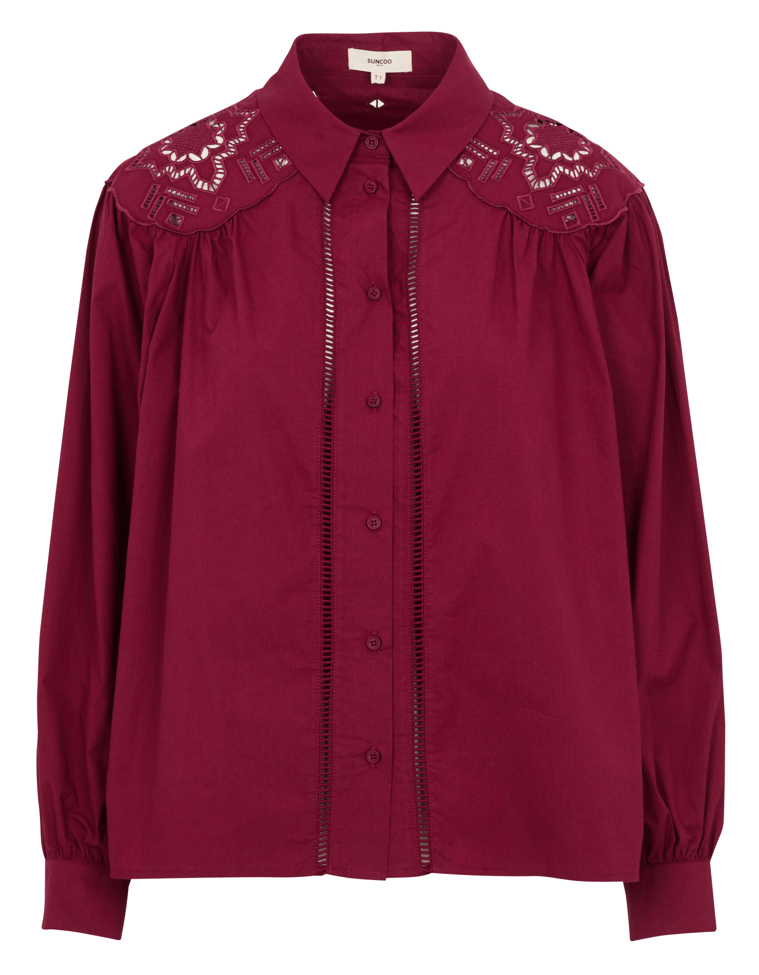 Organic cotton shirt SUNCOO Red