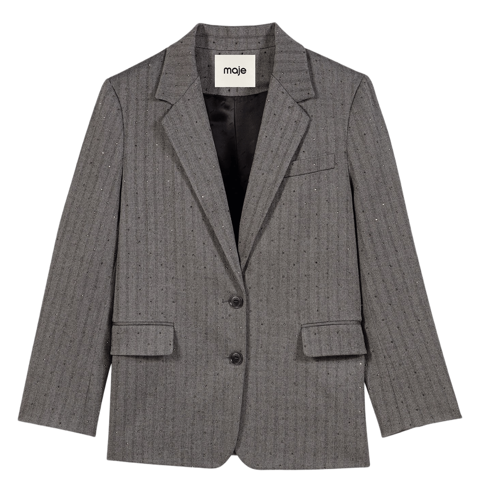 Veste de tailleur ajustée  MAJE Gris