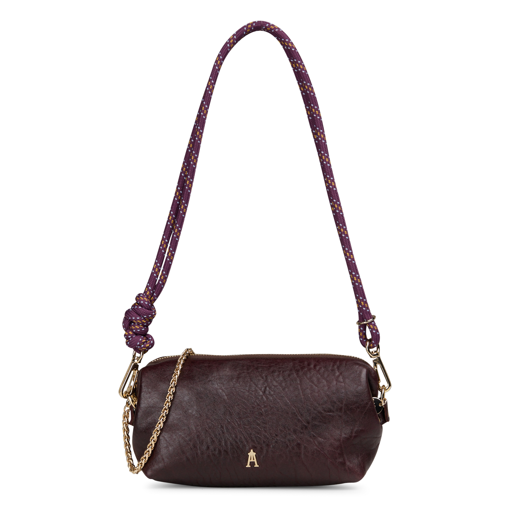Sac porté épaule en cuir  NUAGE Bubble pourpre
