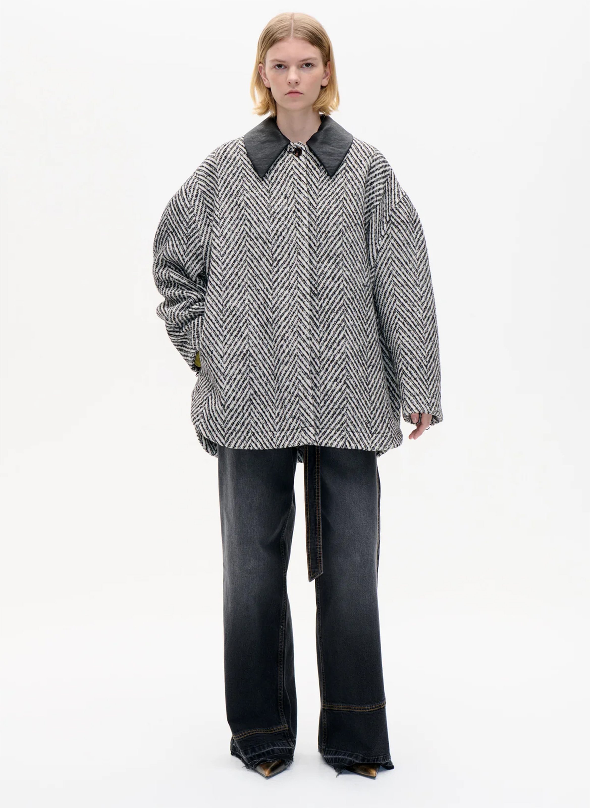 Printed wool blend coat BAUM UND PFERDGARTEN Multicolored