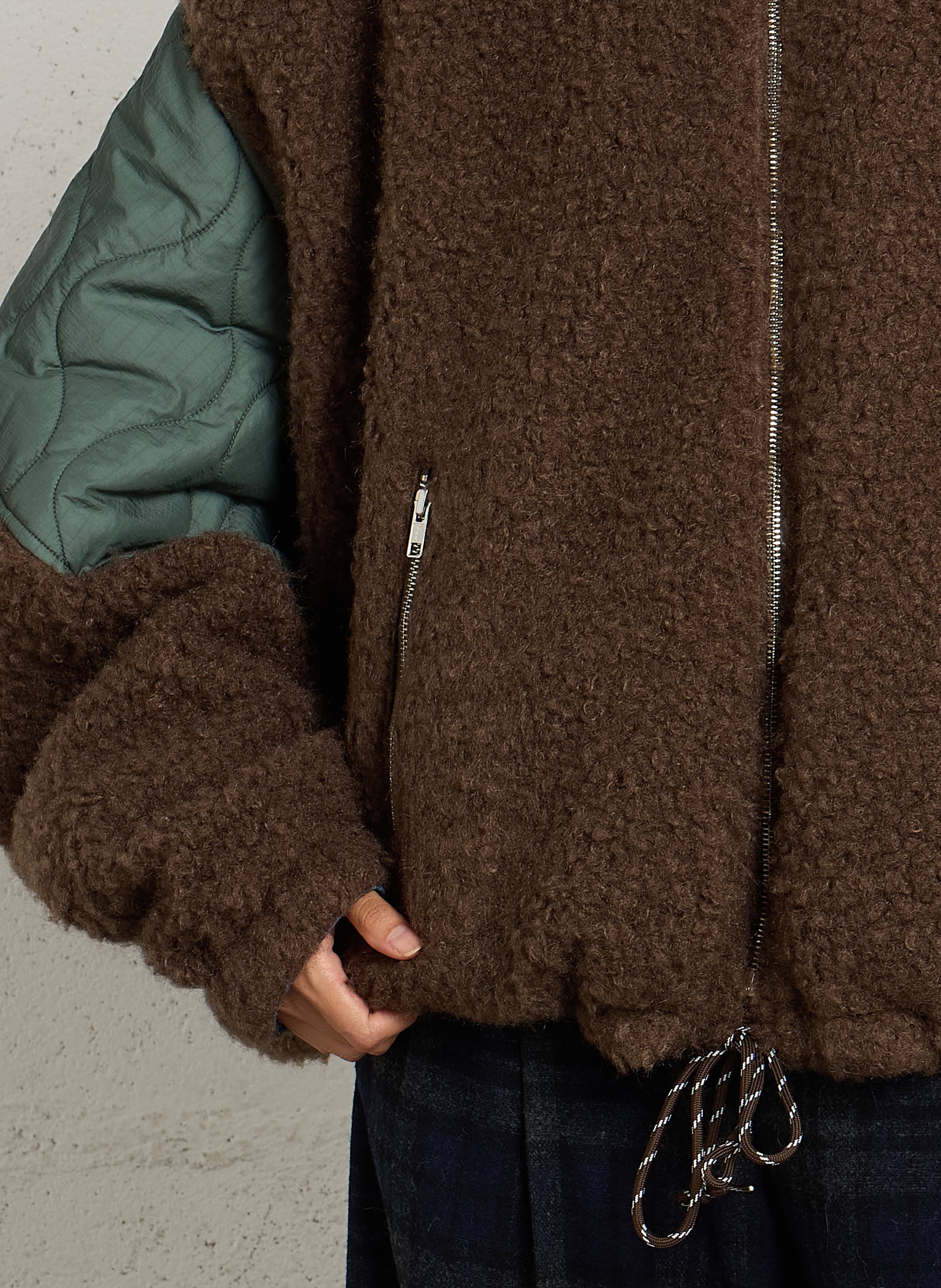 Weite Zweimaterialjacke BELLEROSE Braun