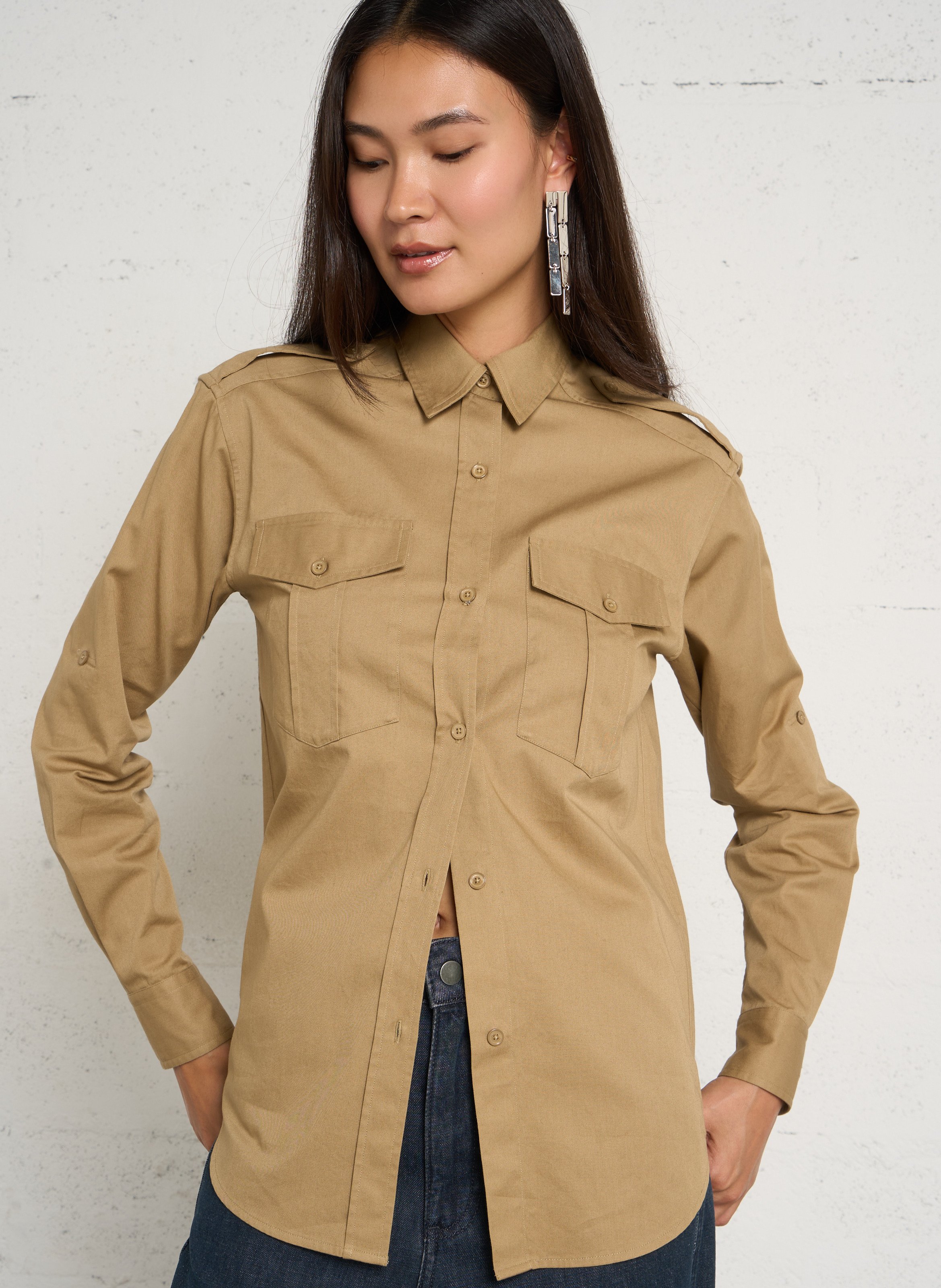 Recht katoenen overhemd LAURENCE BRAS Beige