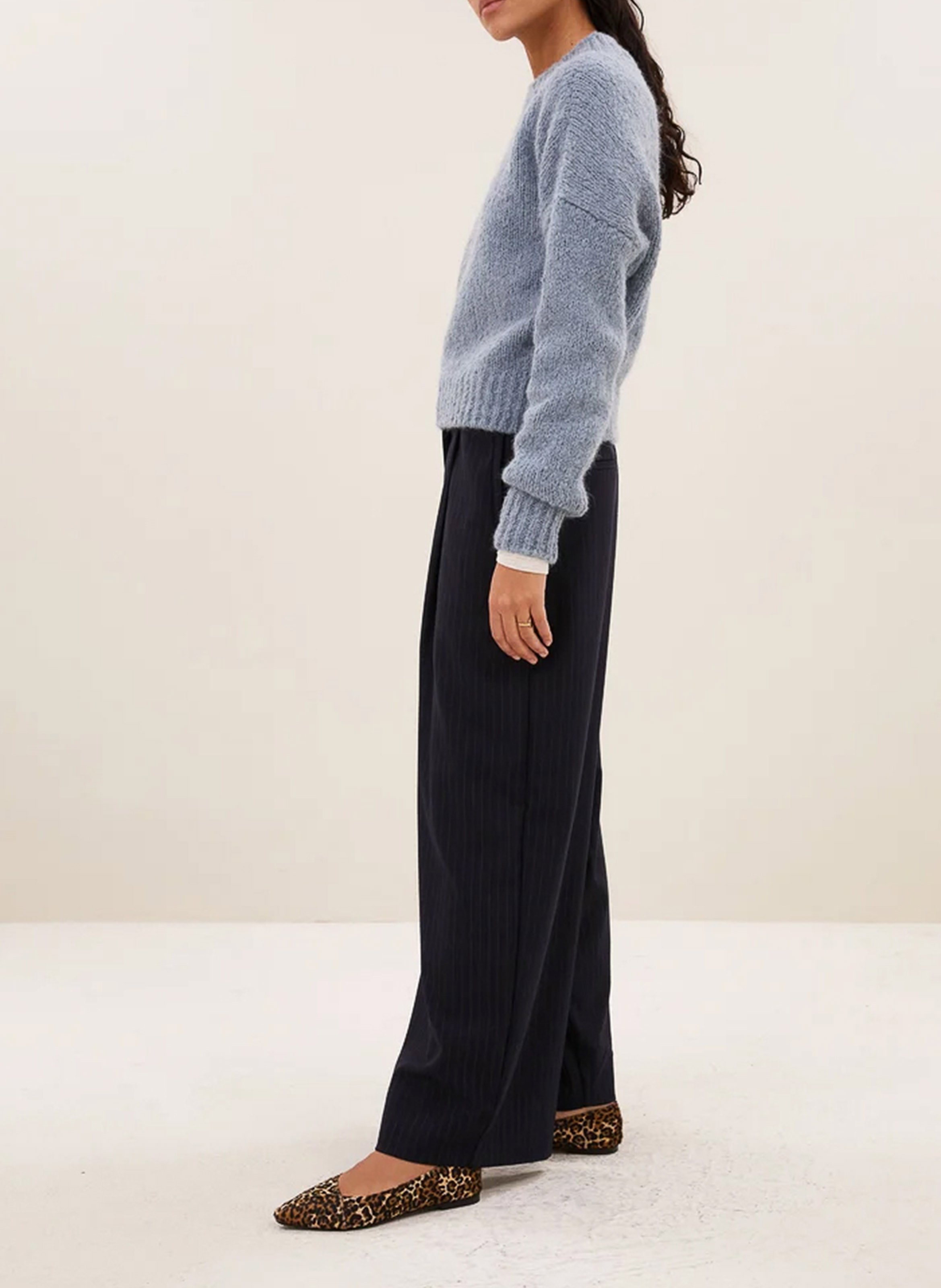 Pull oversize en maille BY BAR Bleu