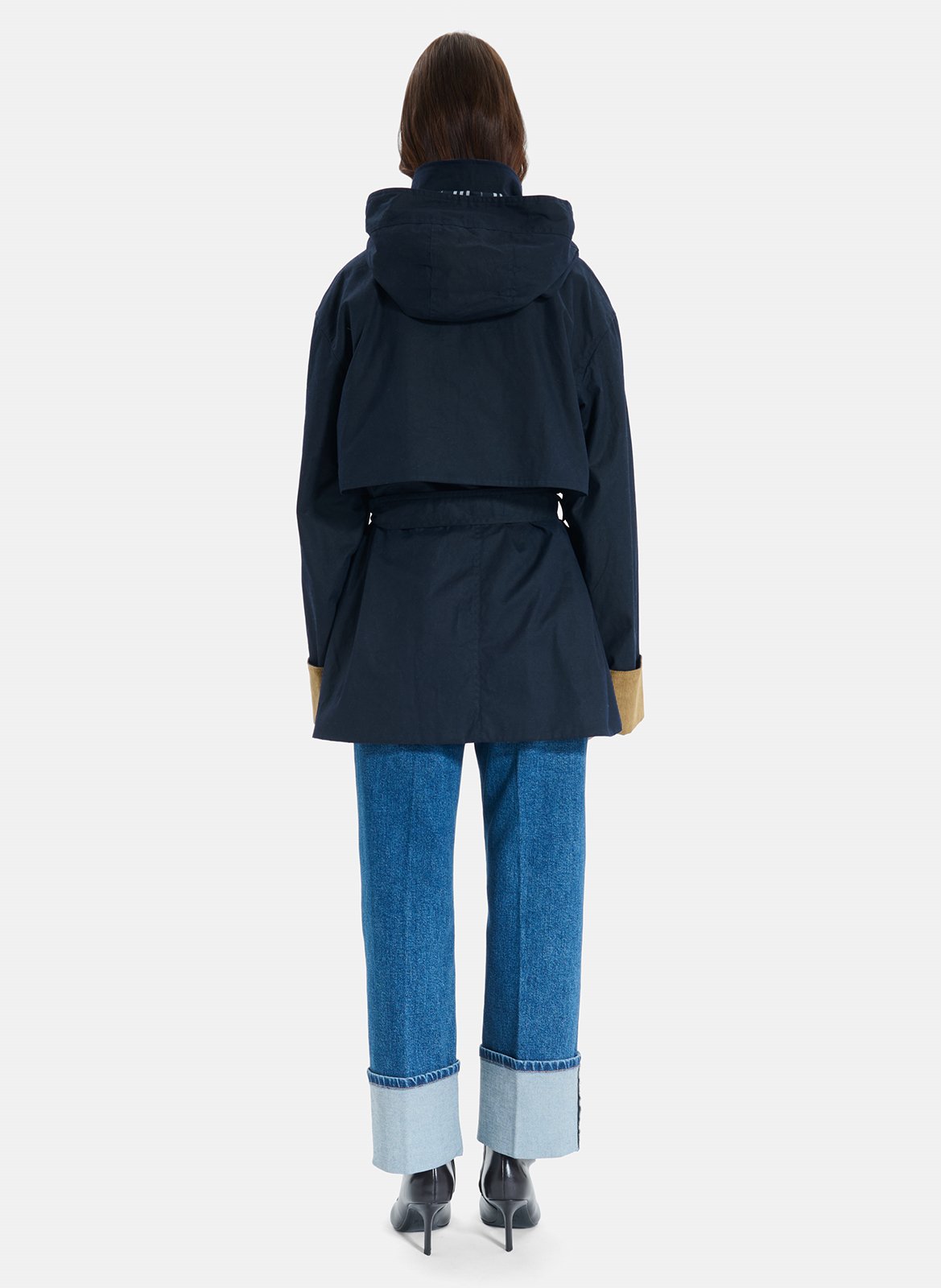 Nauwsluitende, katoenen trenchcoat ZAPA Blauw