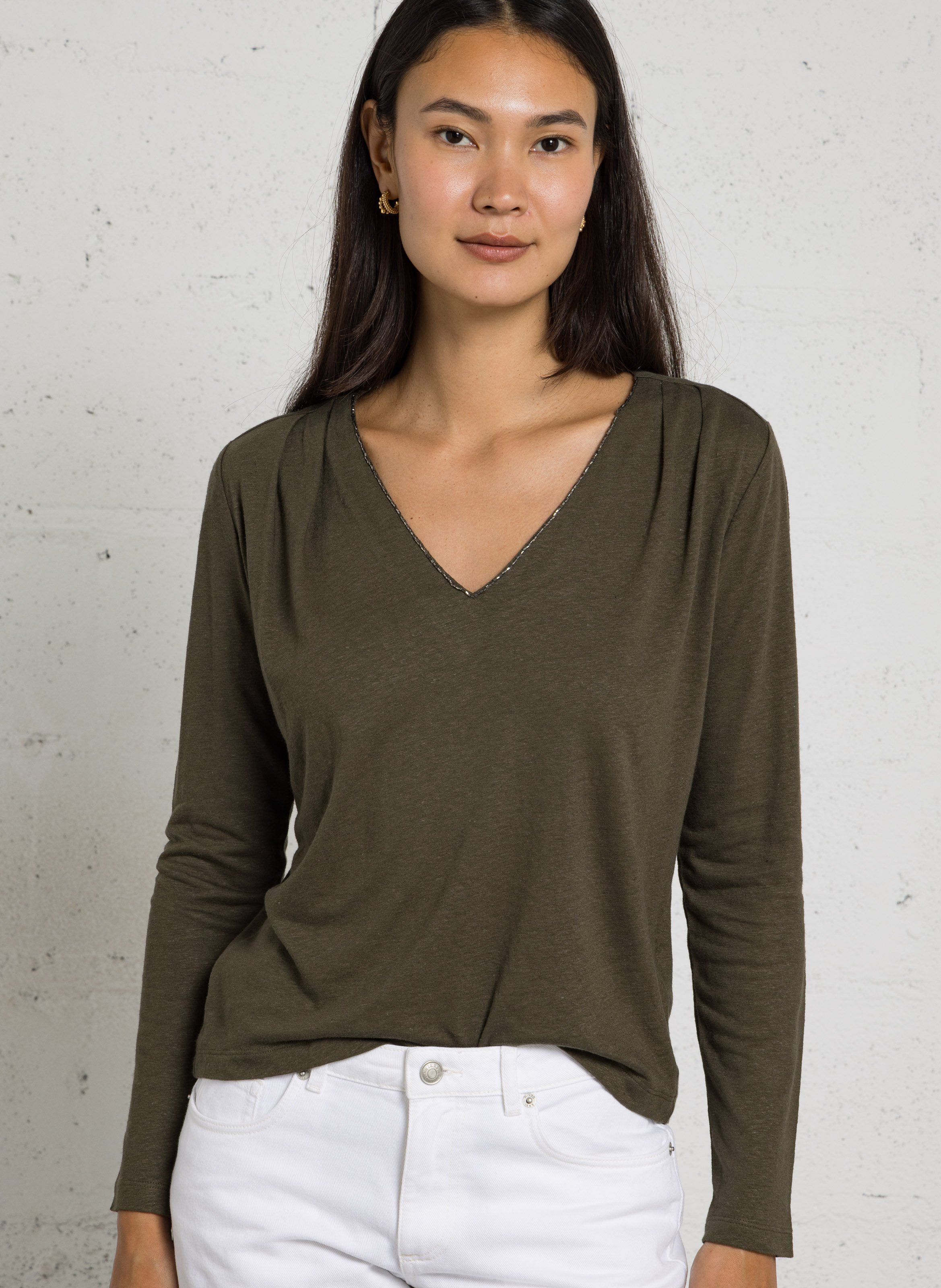 Rollkragen T-Shirt IKKS Khaki