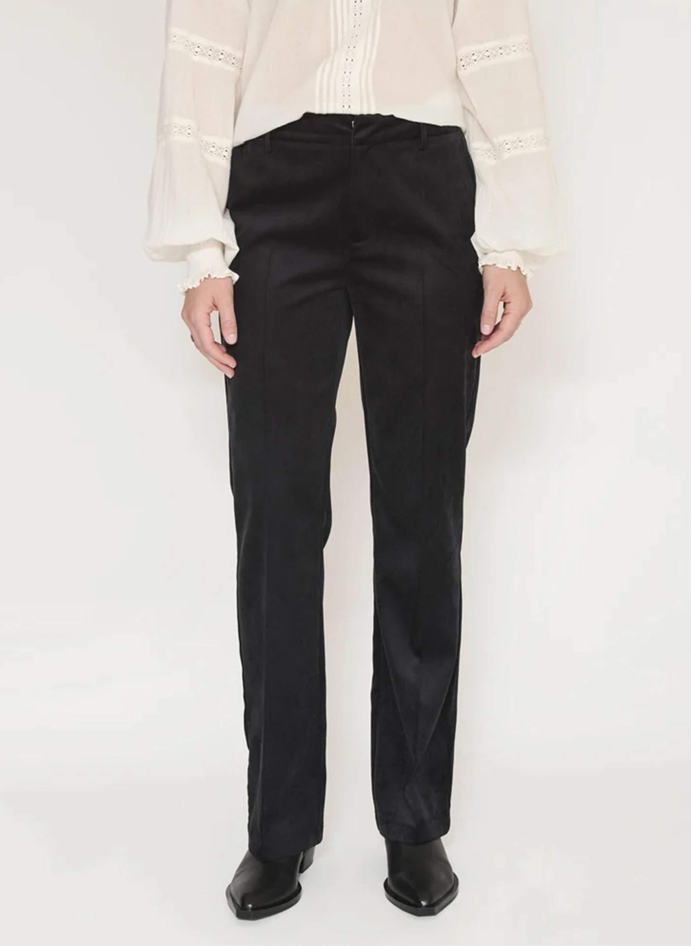 Pantalon droit velours côtelé MKT Noir