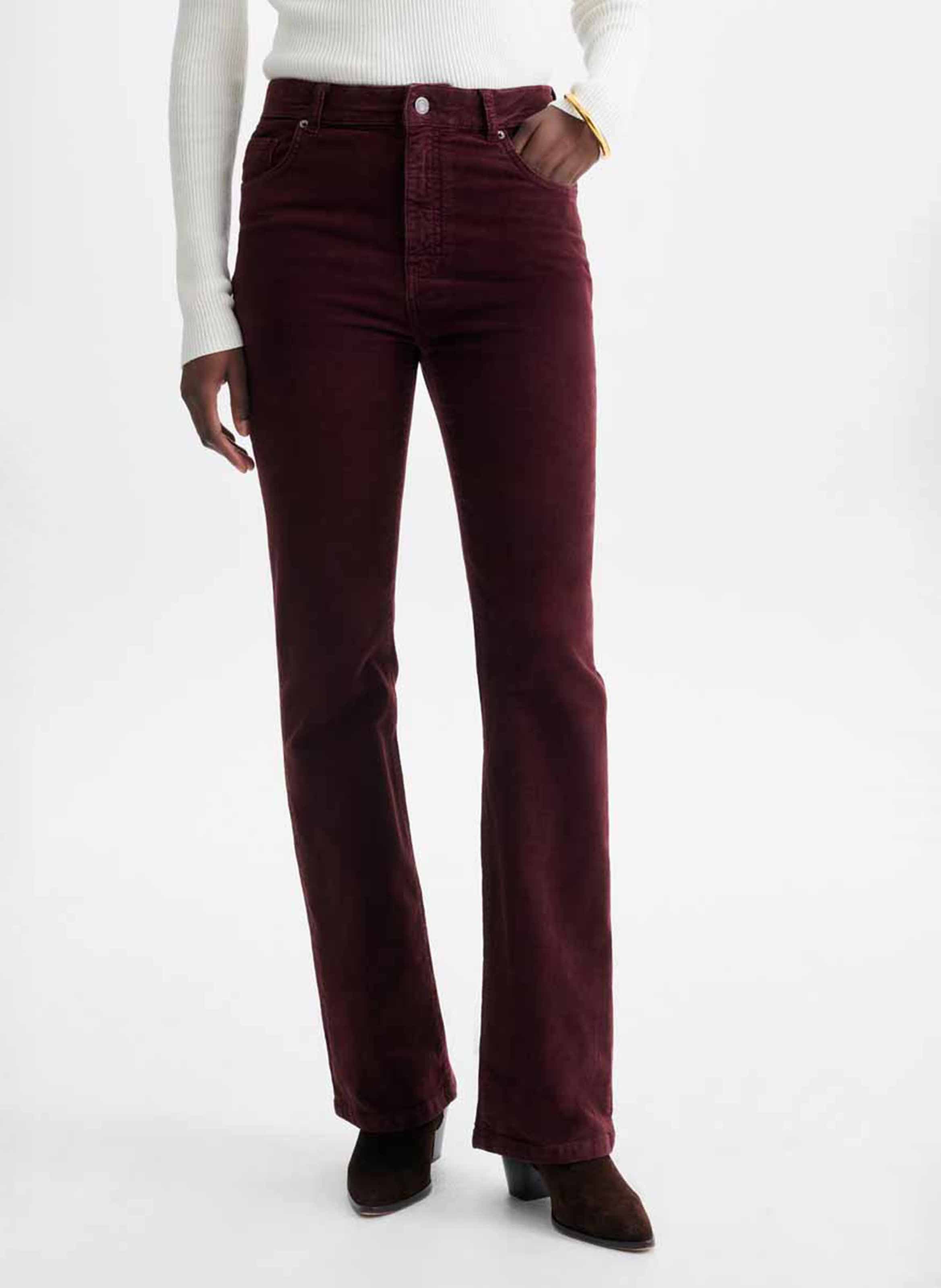 Pantalon droit en coton mélangé VANESSA BRUNO Rouge