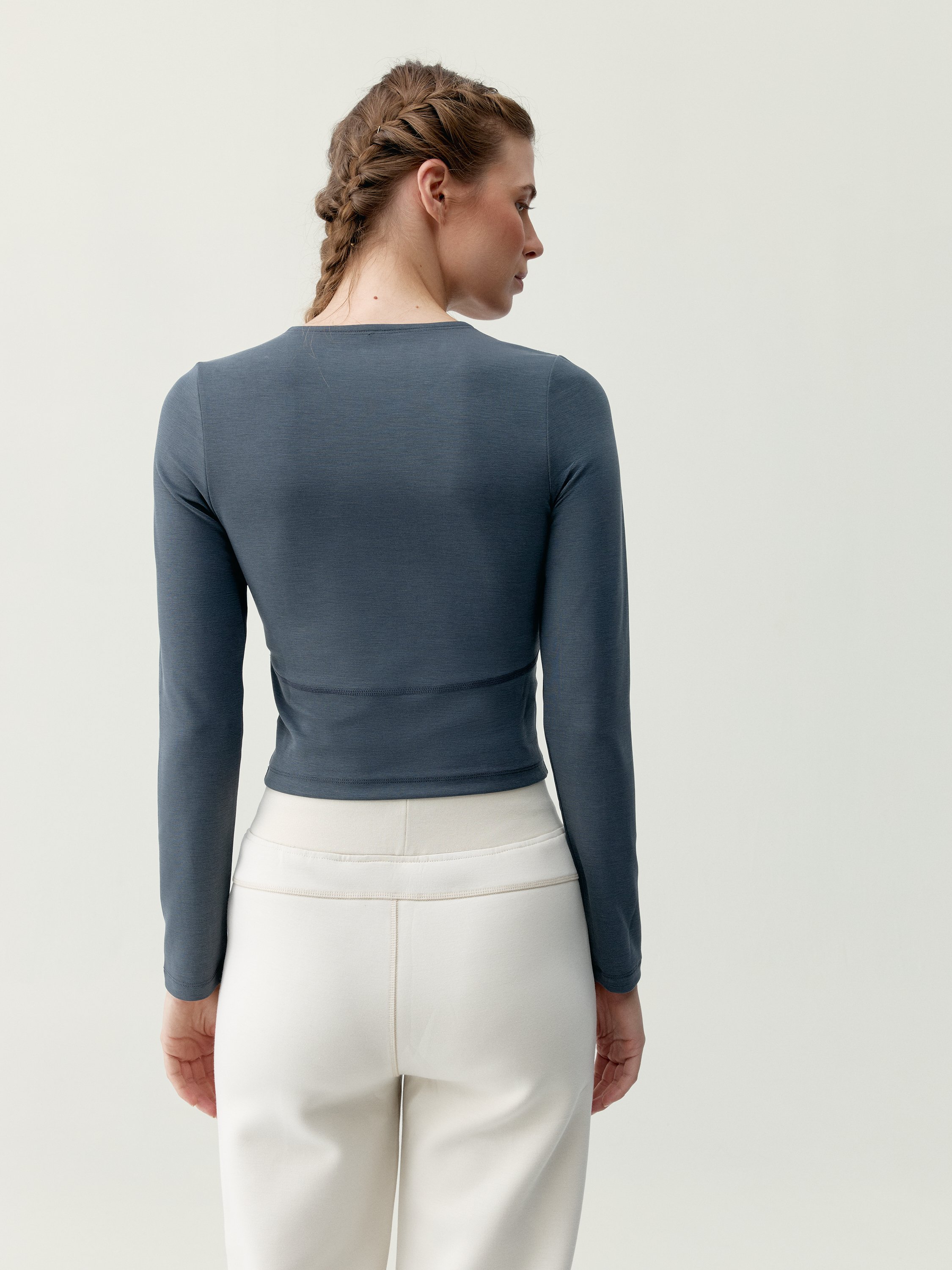 Women's AMANI long-sleeved sports T-shirt BORN Blue