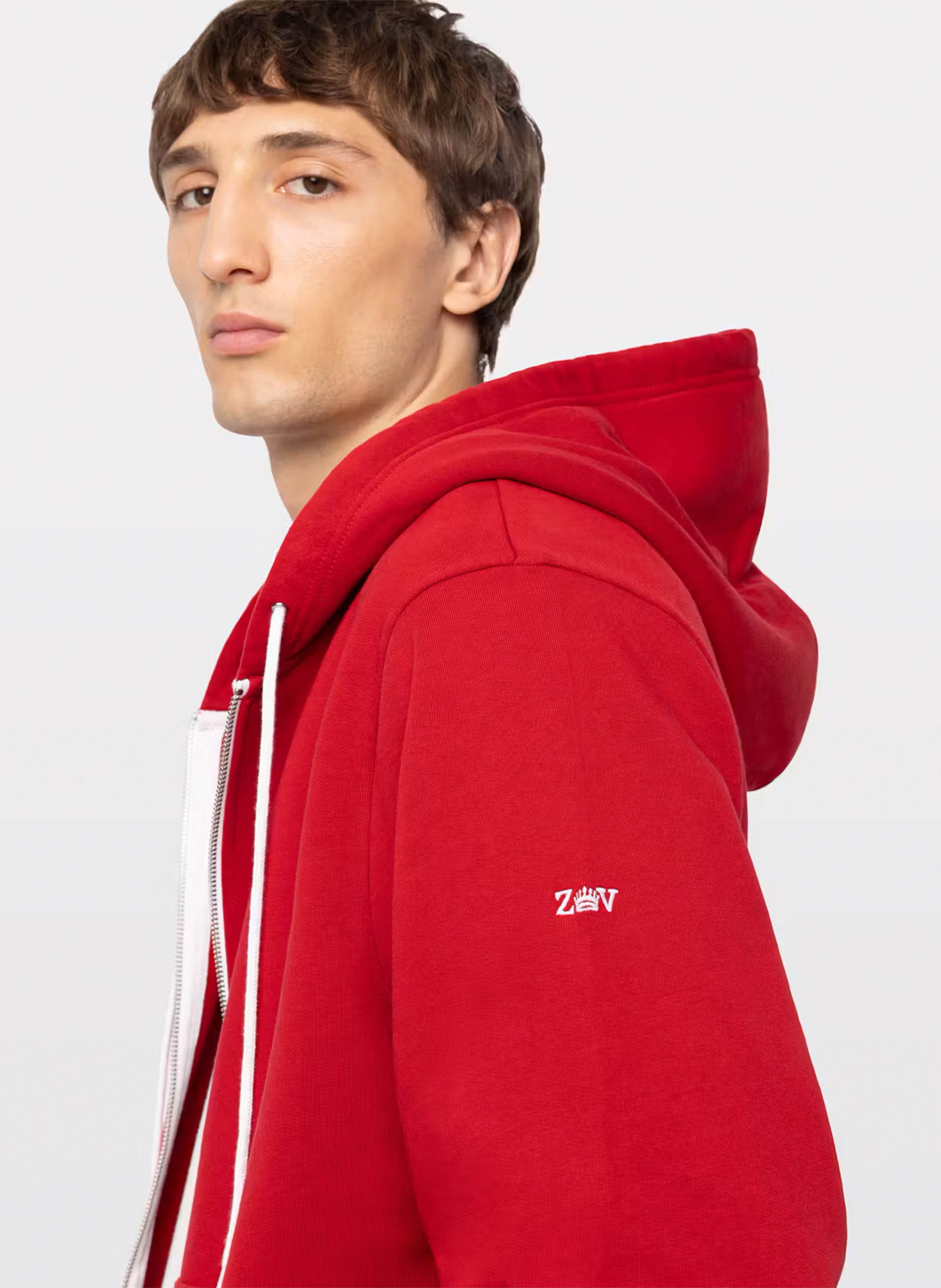 Solid color zip-up hoodie ZADIG&VOLTAIRE Red