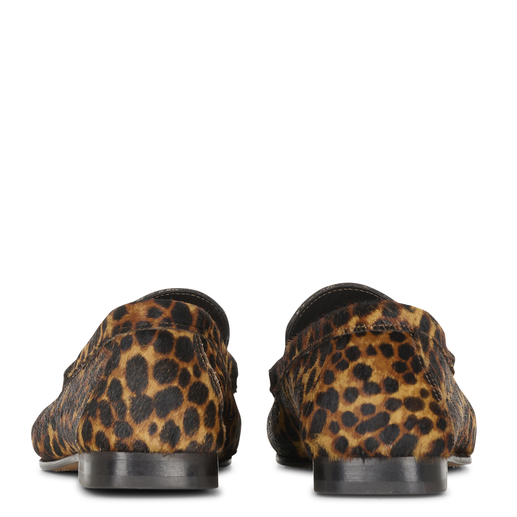 Printed leather loafers POSA Brown