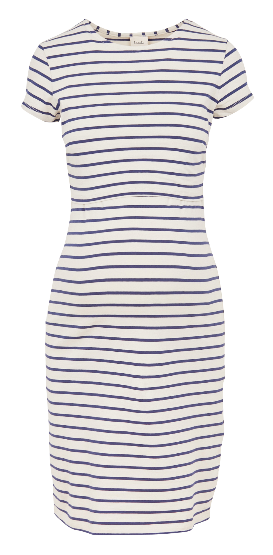 Robe d'allaitement col rond rayée en coton stretch BOOB Multicolore