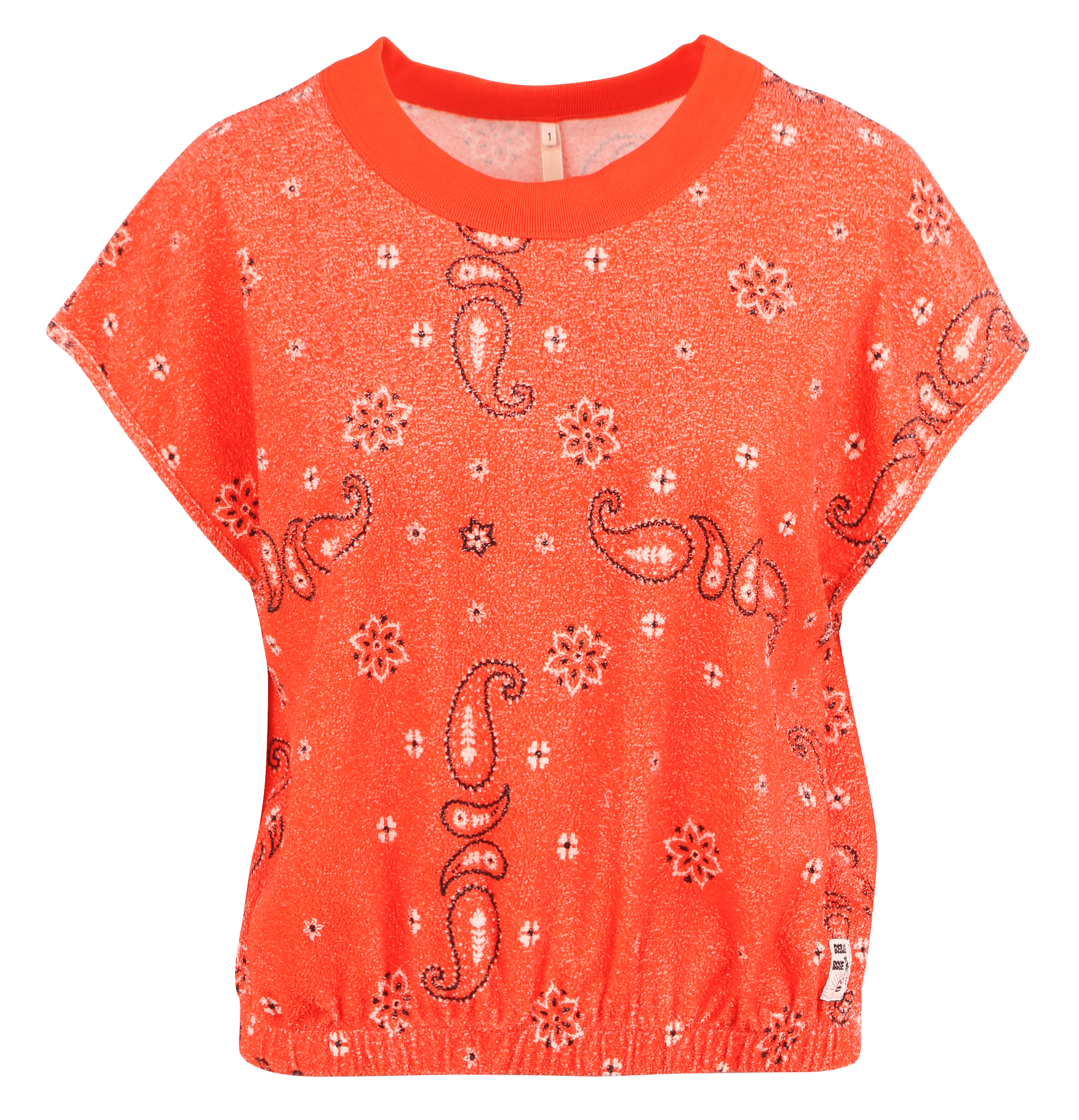 Tee-shirt imprimé aspect éponge en coton bio BELLEROSE Gris