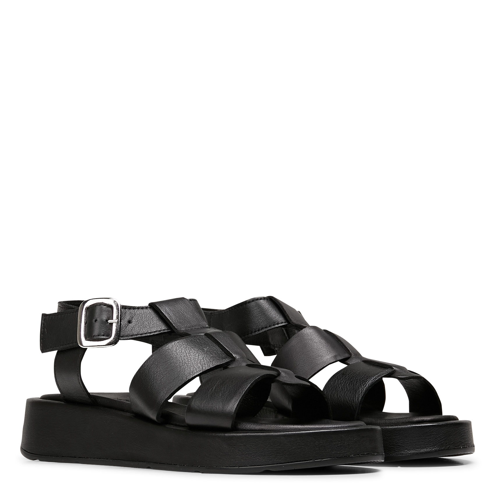 Plateausandalen aus Leder MELLOW YELLOW Schwarz