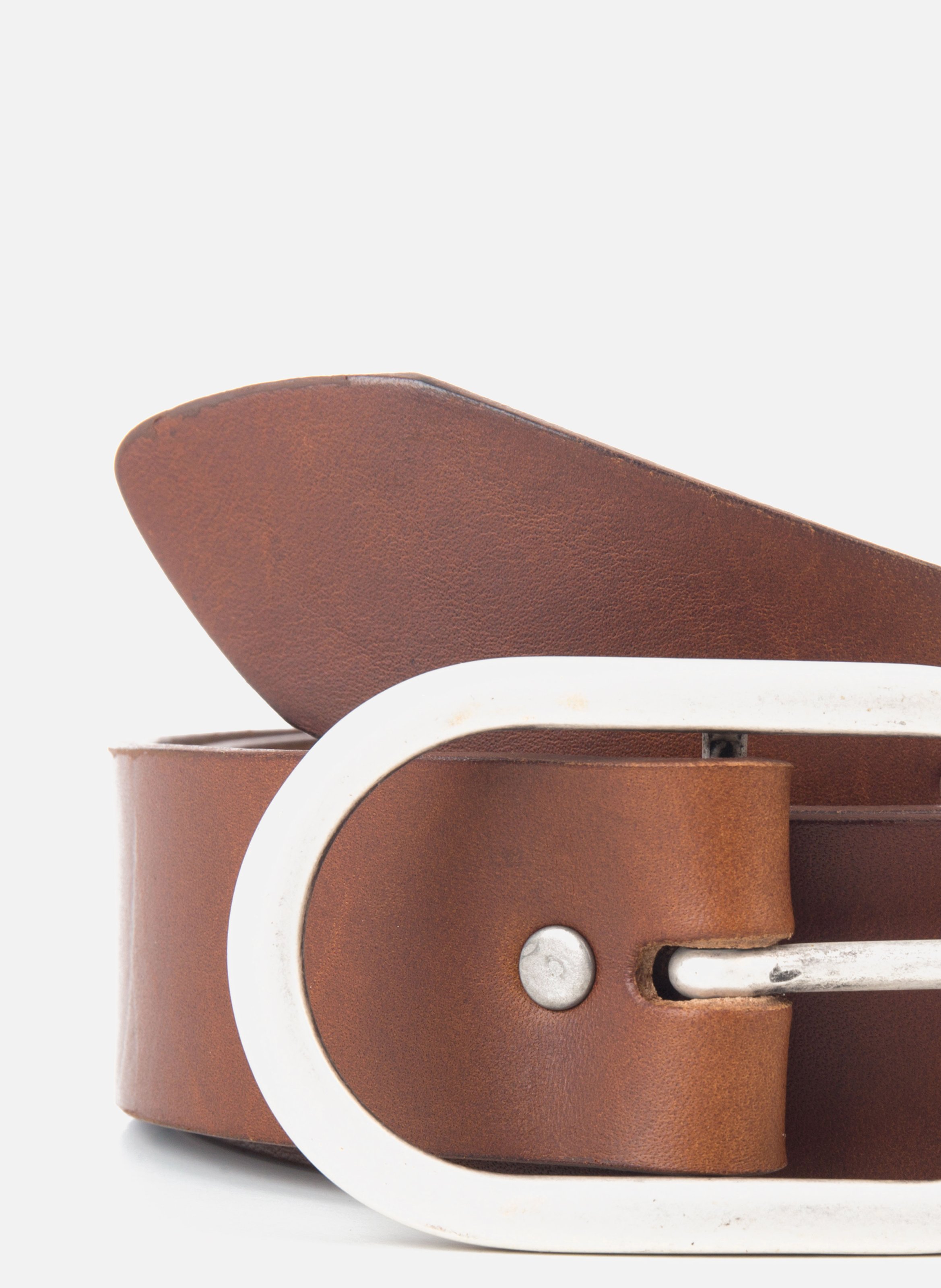 Wide leather belt JULES & JENN Brown