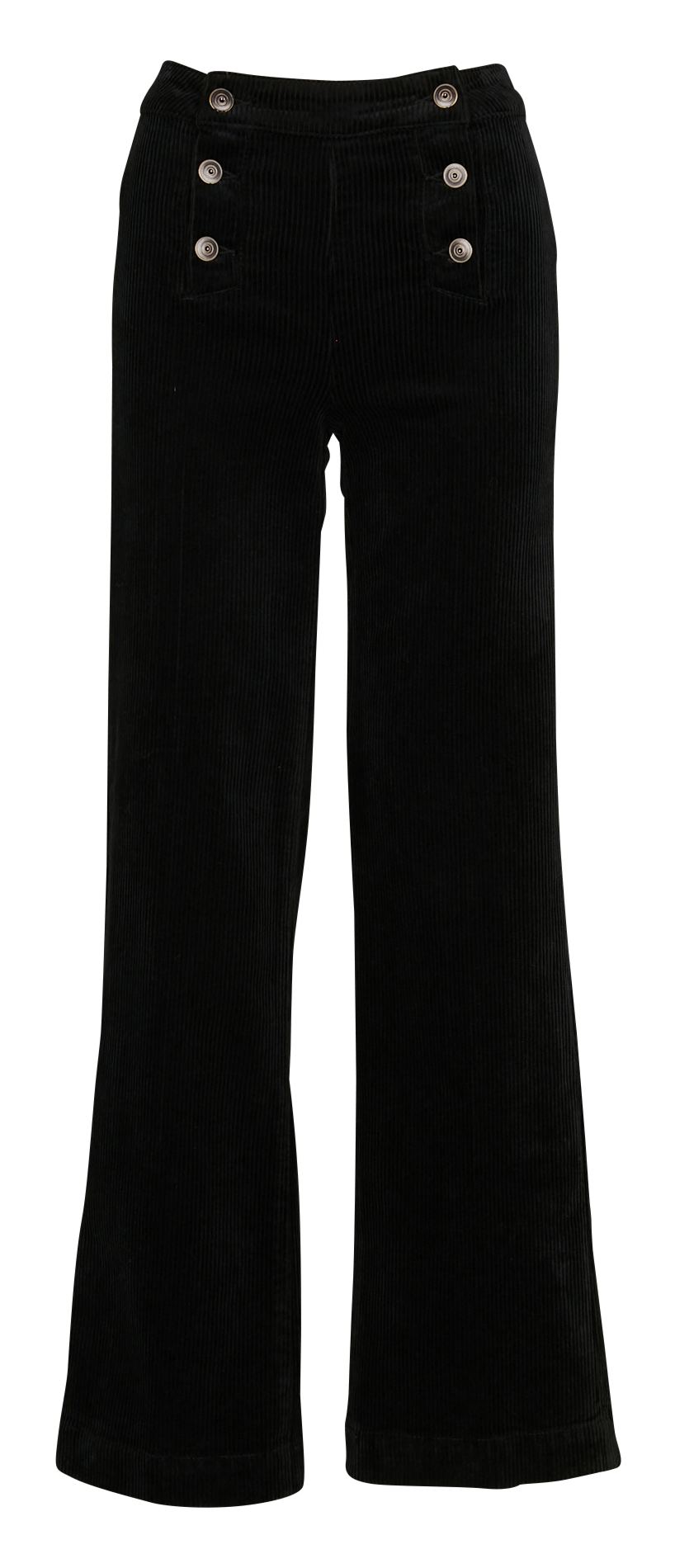 Corduroy carrot pants Black
