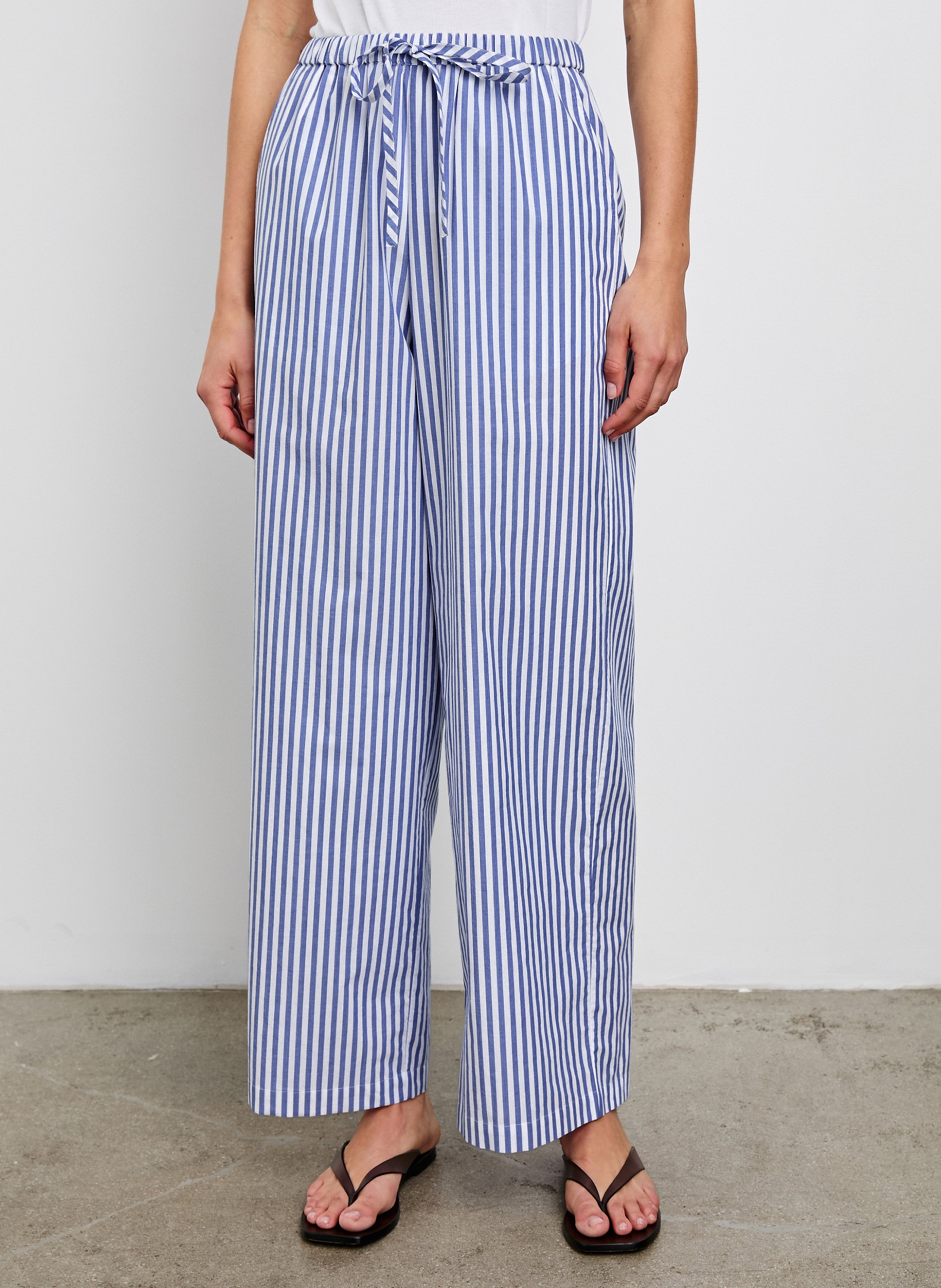 Pantalon large en coton  RAILS Bleu